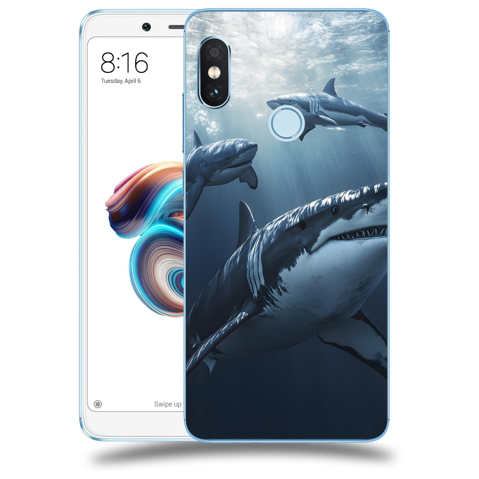 ACOVER Kryt na mobil Xiaomi Redmi Note 5 Global - Žraloci