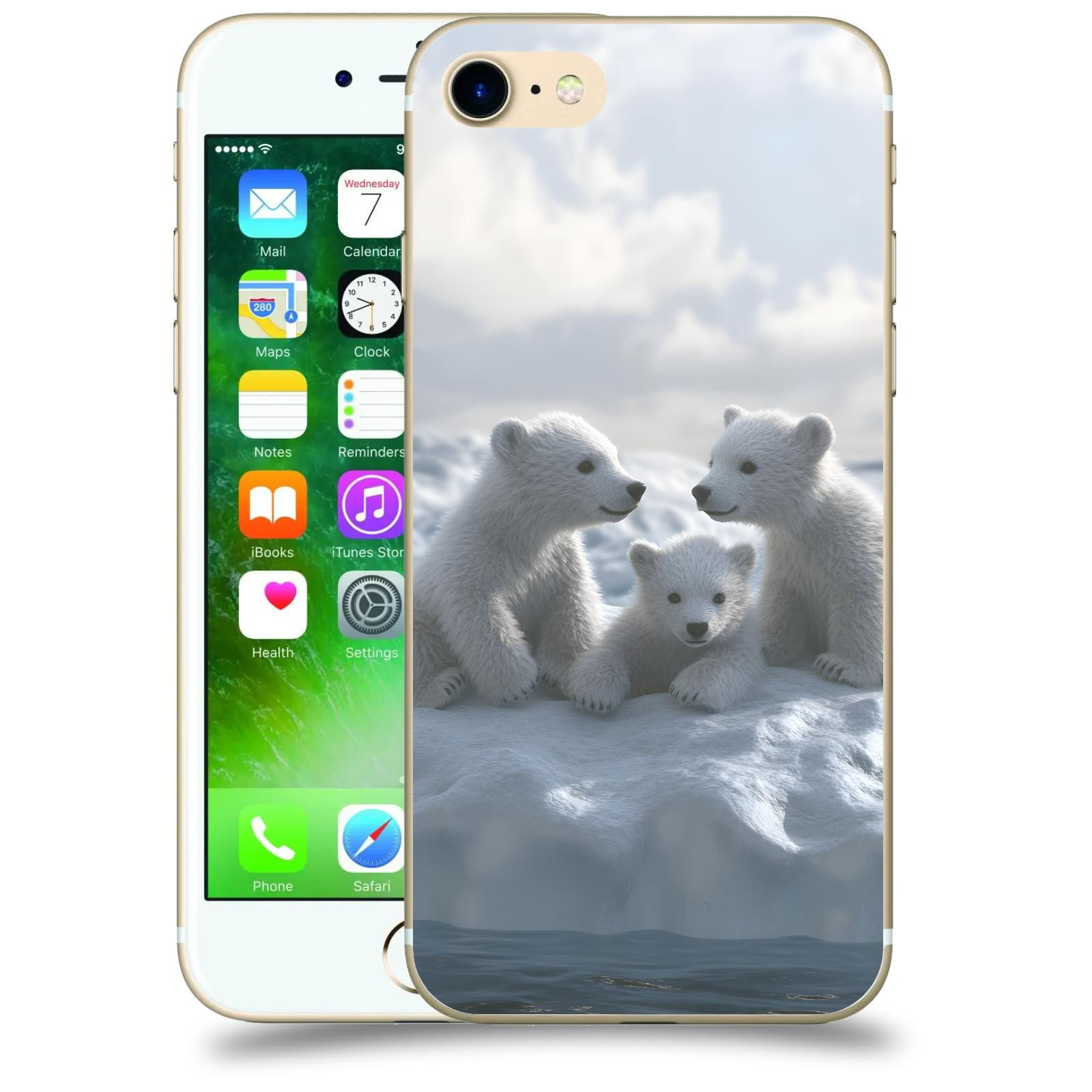 ACOVER Kryt na mobil Apple iPhone 7 - Medvíďata