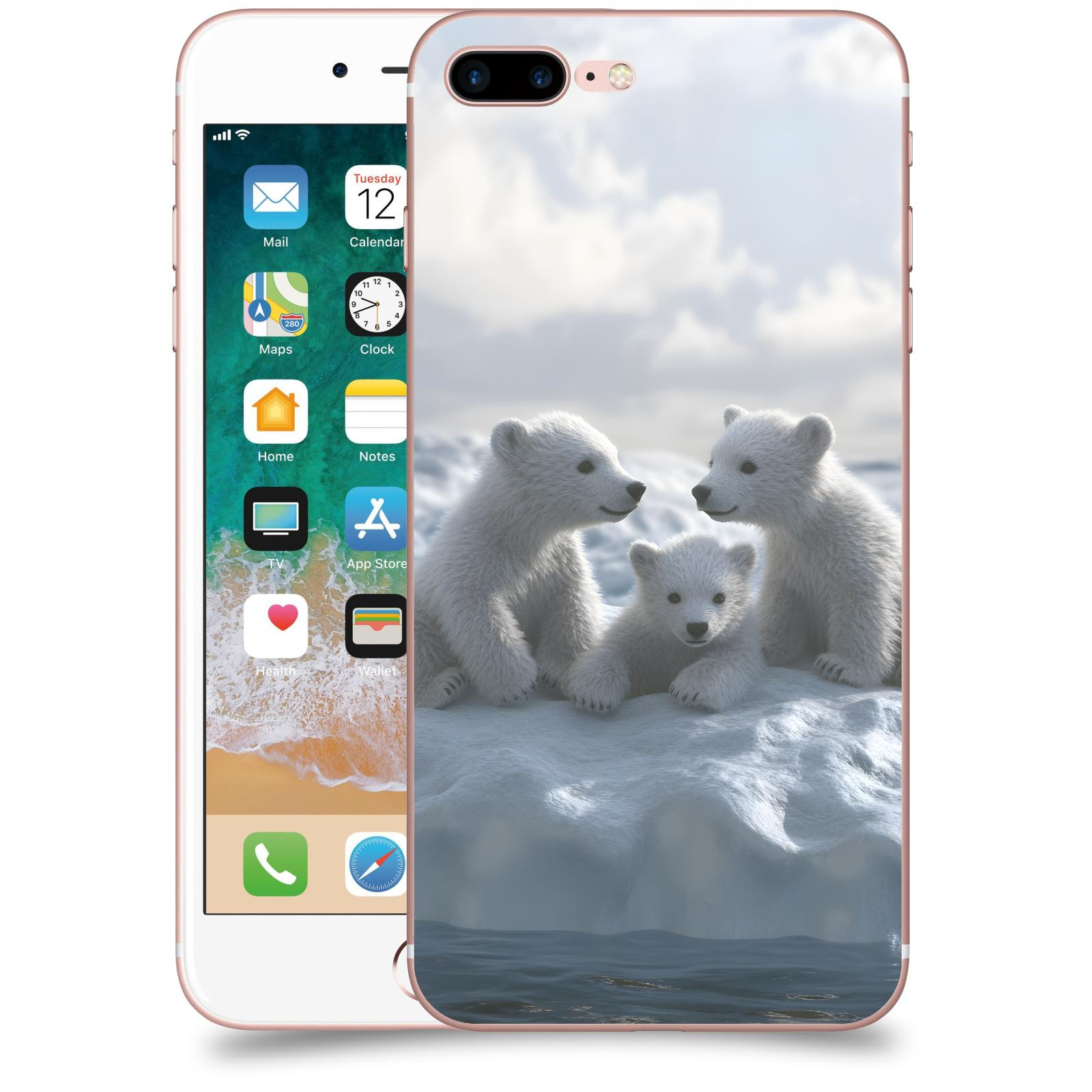 ACOVER Kryt na mobil Apple iPhone 7 Plus - Medvíďata