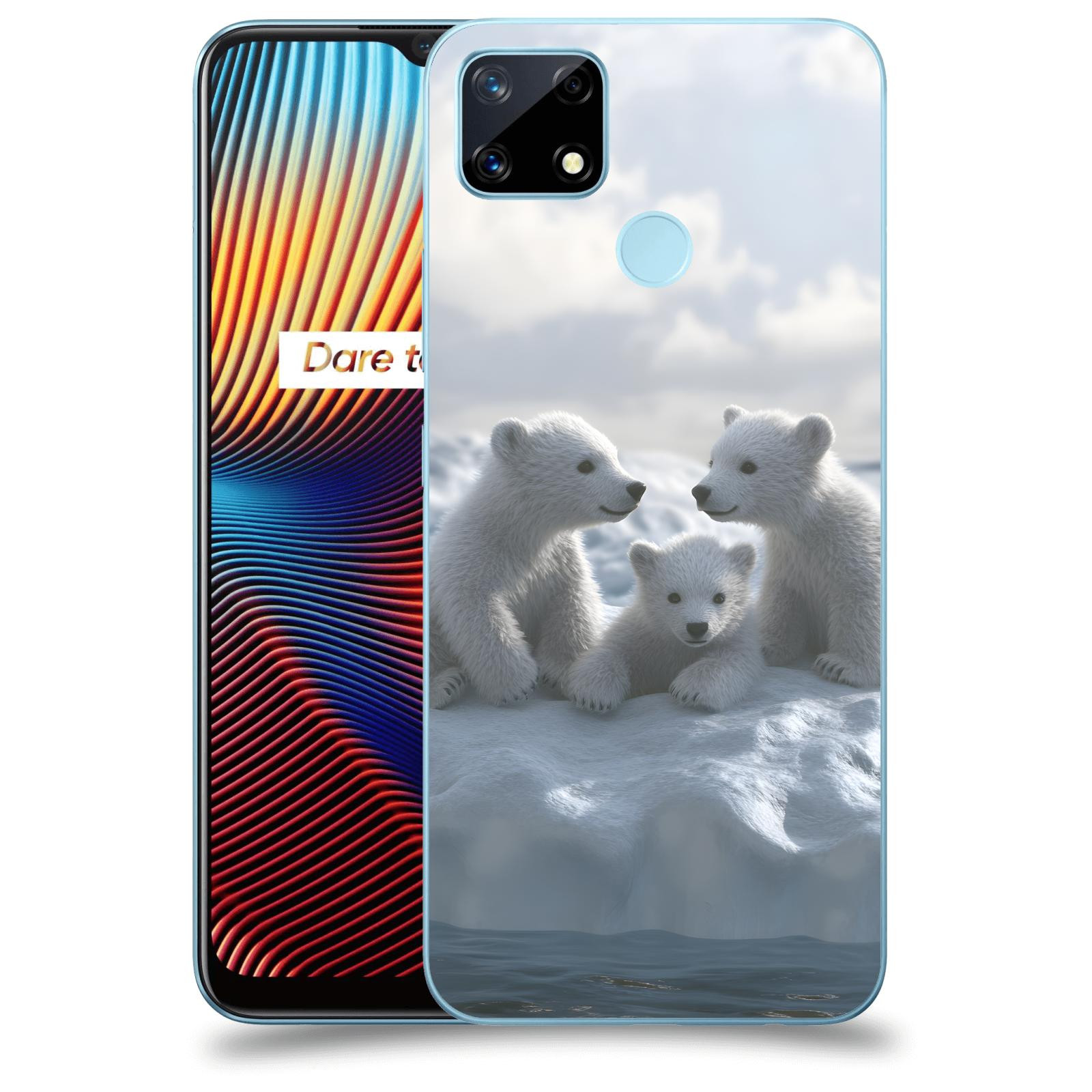 ACOVER Kryt na mobil Realme 7i - Medvíďata