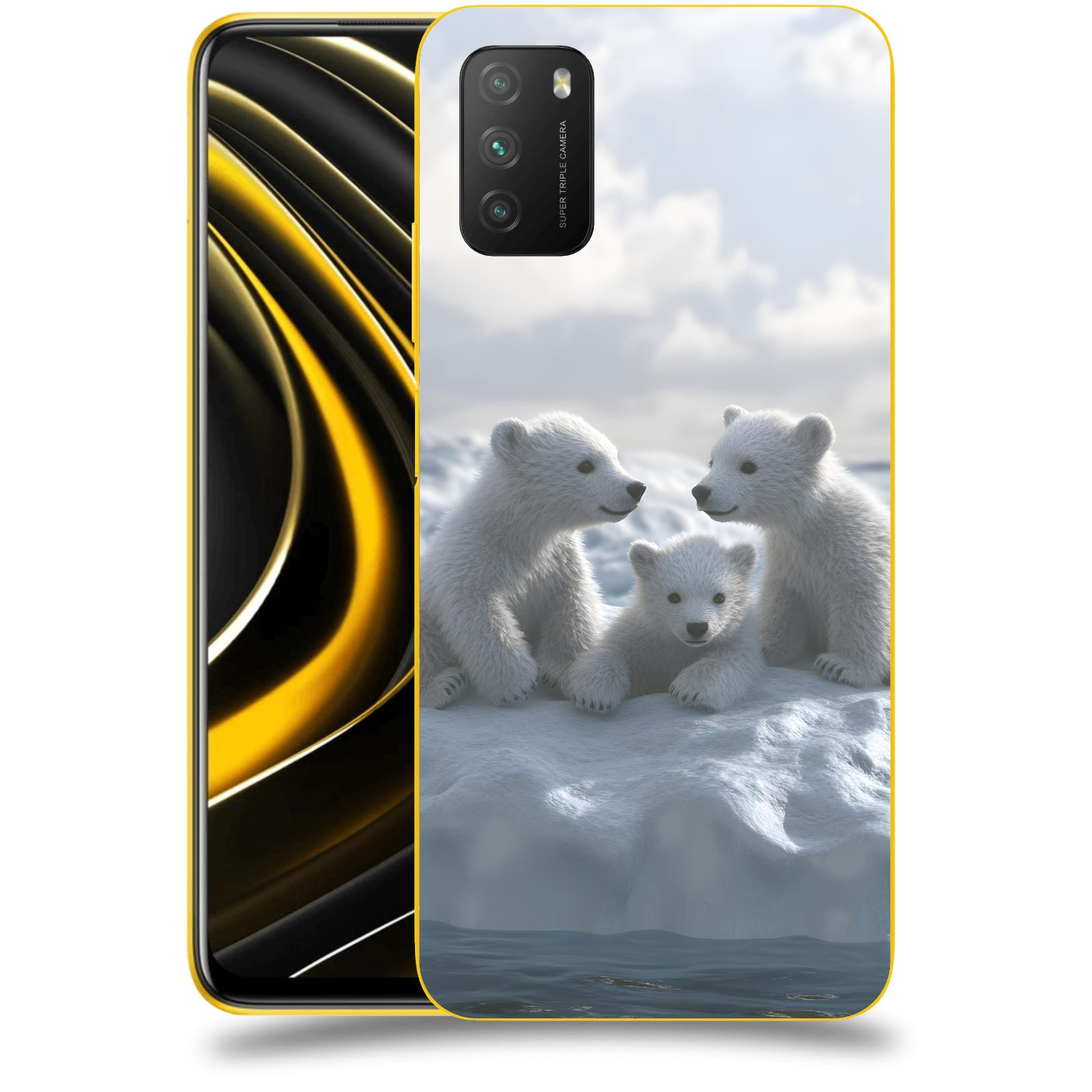 ACOVER Kryt na mobil Xiaomi Poco M3 - Medvíďata