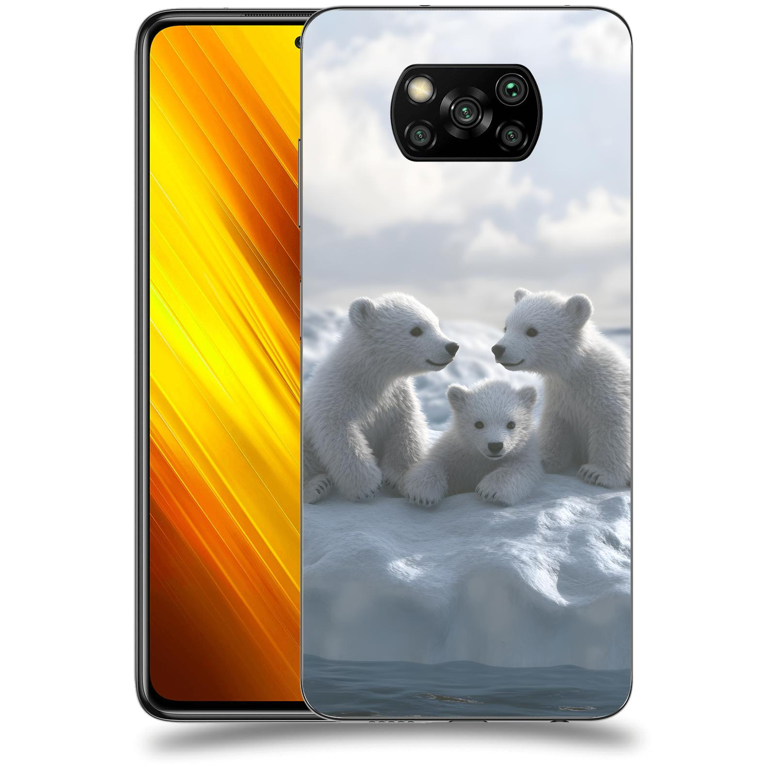 ACOVER Kryt na mobil Xiaomi Poco X3 - Medvíďata