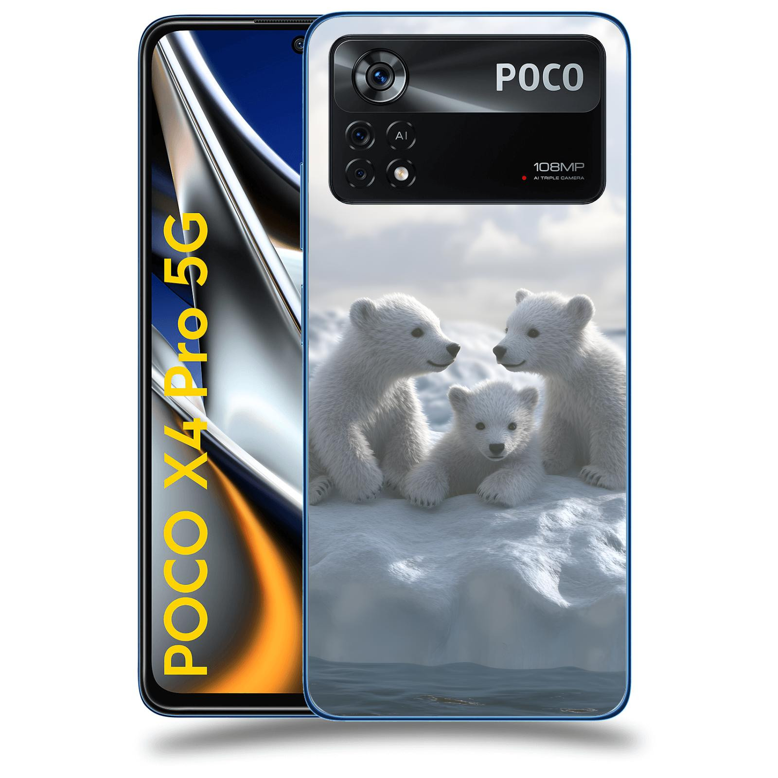ACOVER Kryt na mobil Xiaomi Poco X4 Pro 5G - Medvíďata