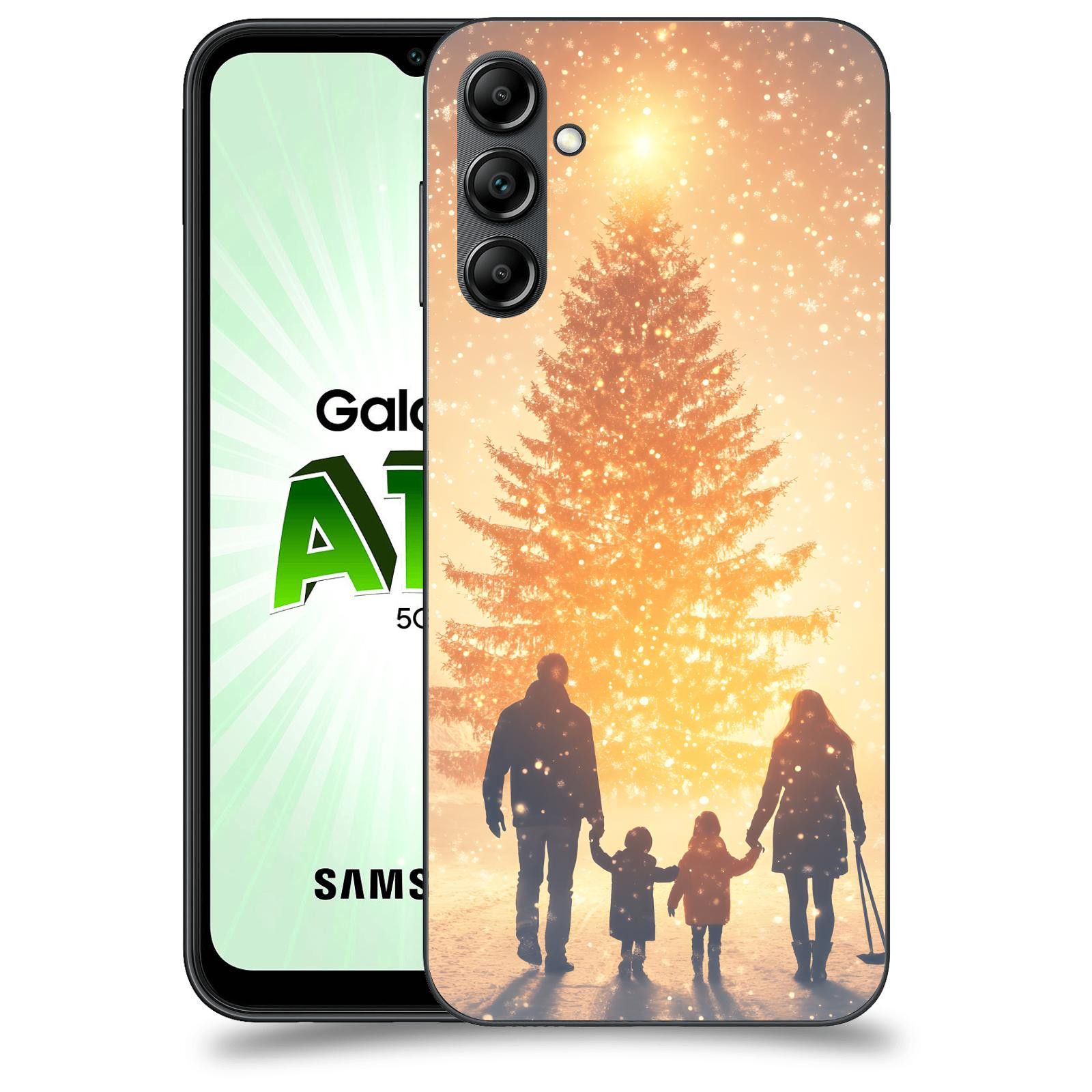 ACOVER Kryt na mobil Samsung Galaxy A14 5G - Family at the Christmas tree