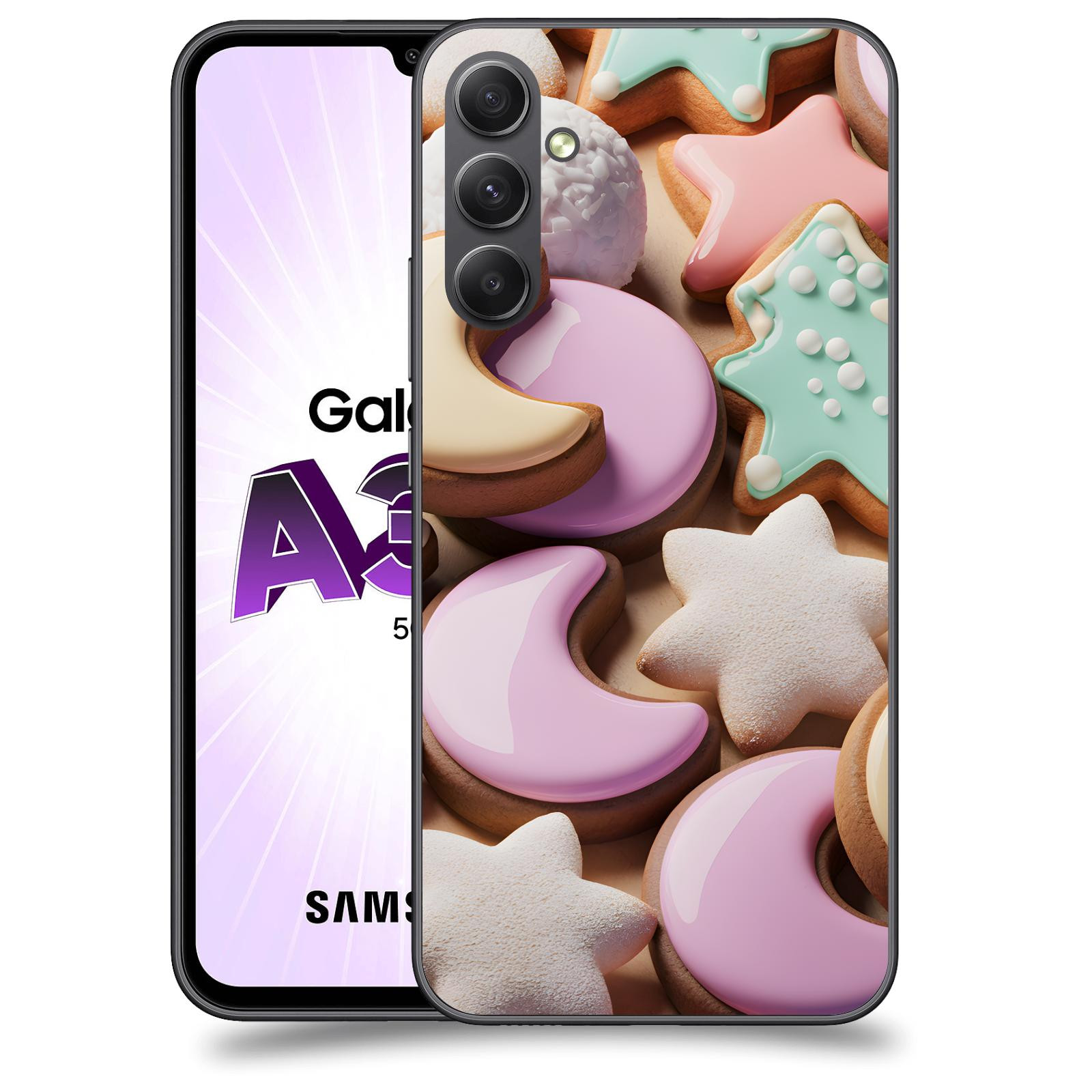ACOVER Kryt na mobil Samsung Galaxy A34 - Vánoční cukroví