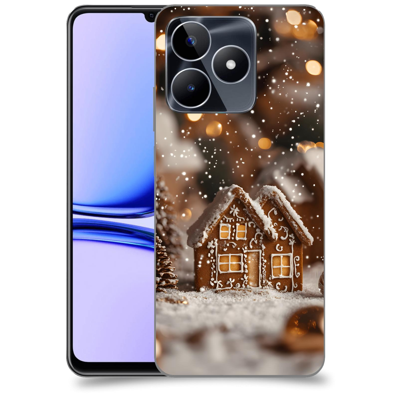 ACOVER Kryt na mobil Realme C53 - Perníková chaloupka