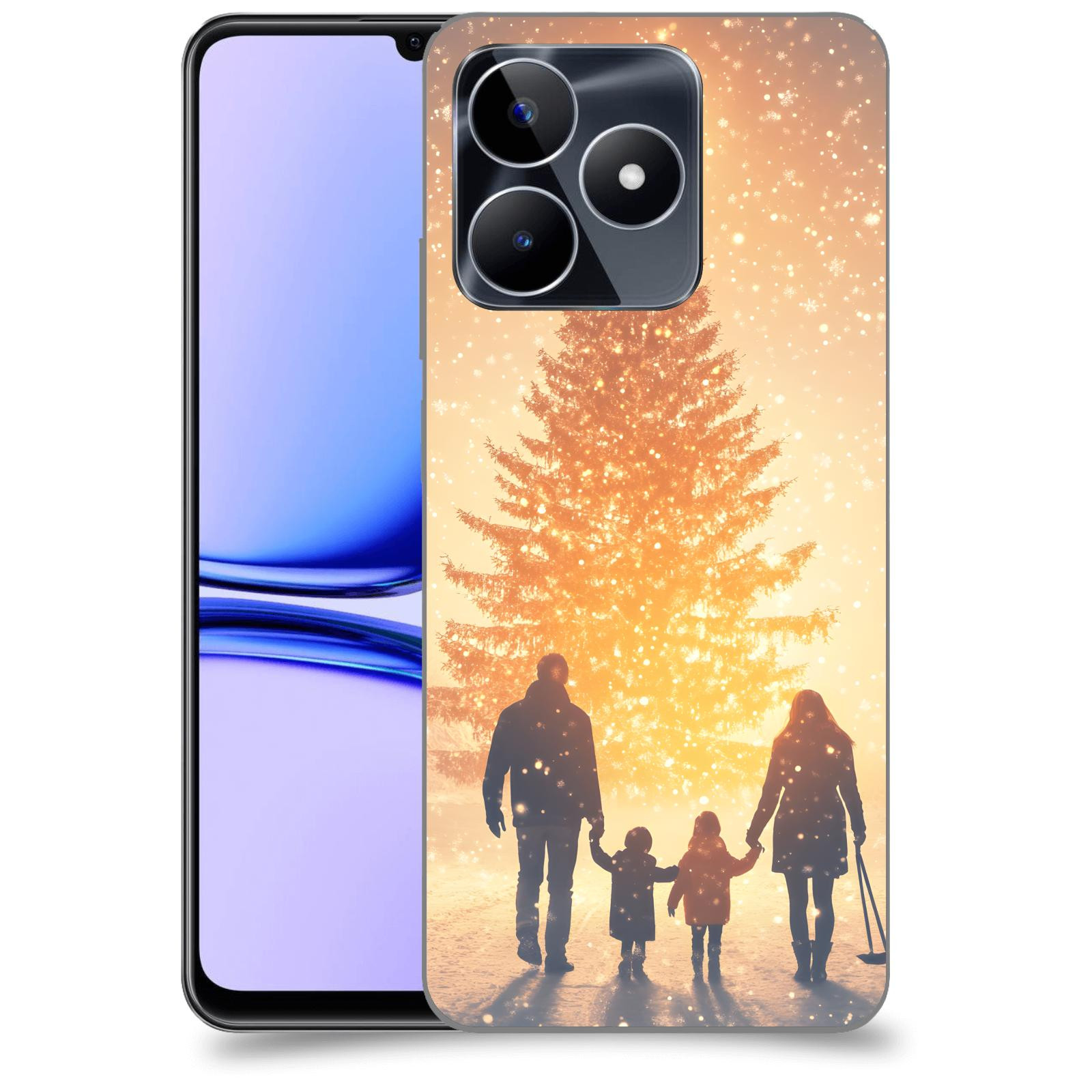 ACOVER Kryt na mobil Realme C53 - Family at the Christmas tree