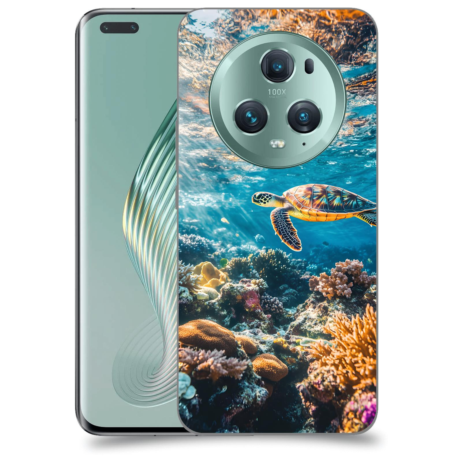 ACOVER Kryt na mobil Honor Magic5 Pro - Želva