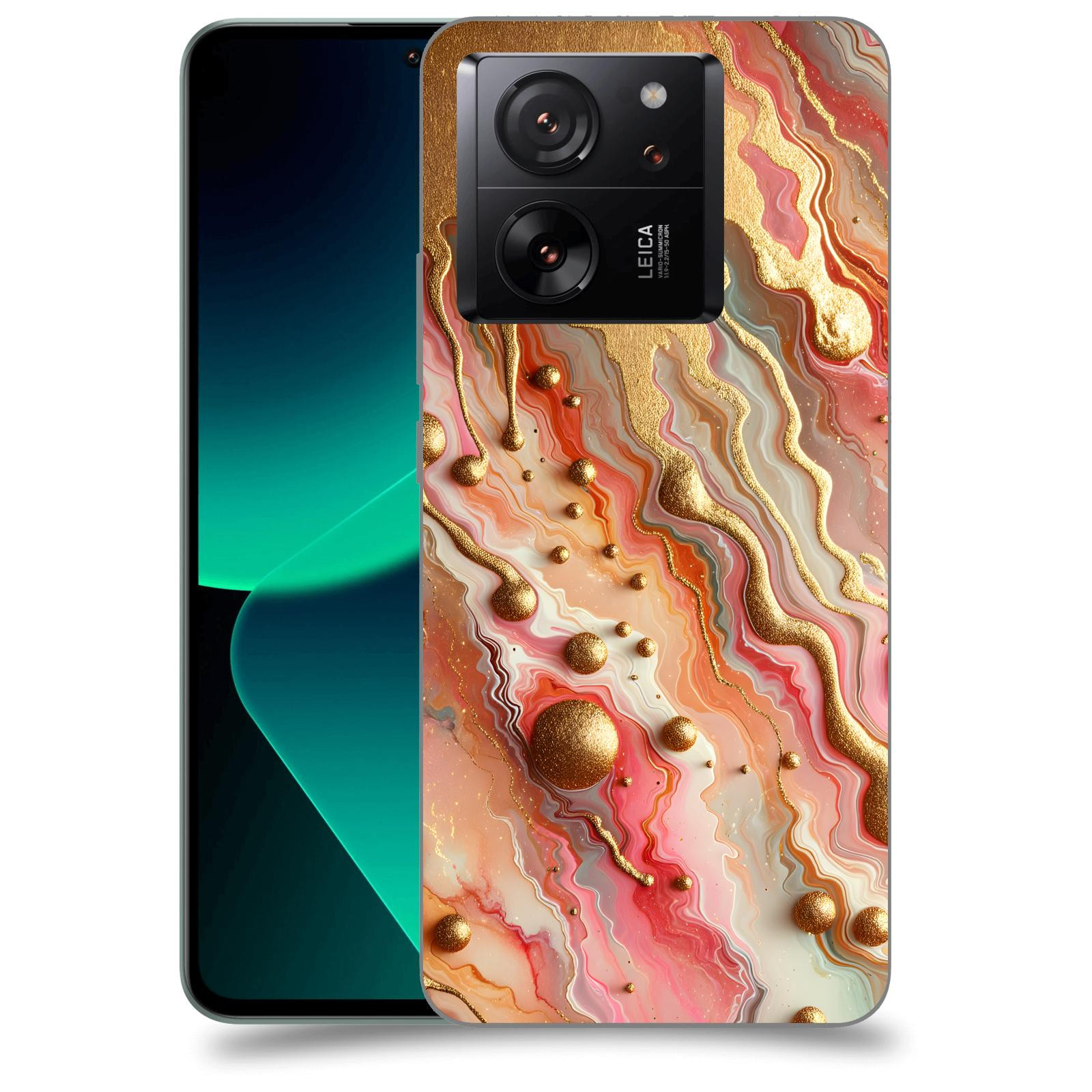 ACOVER Kryt na mobil Xiaomi 13T pro - Liquid Gold