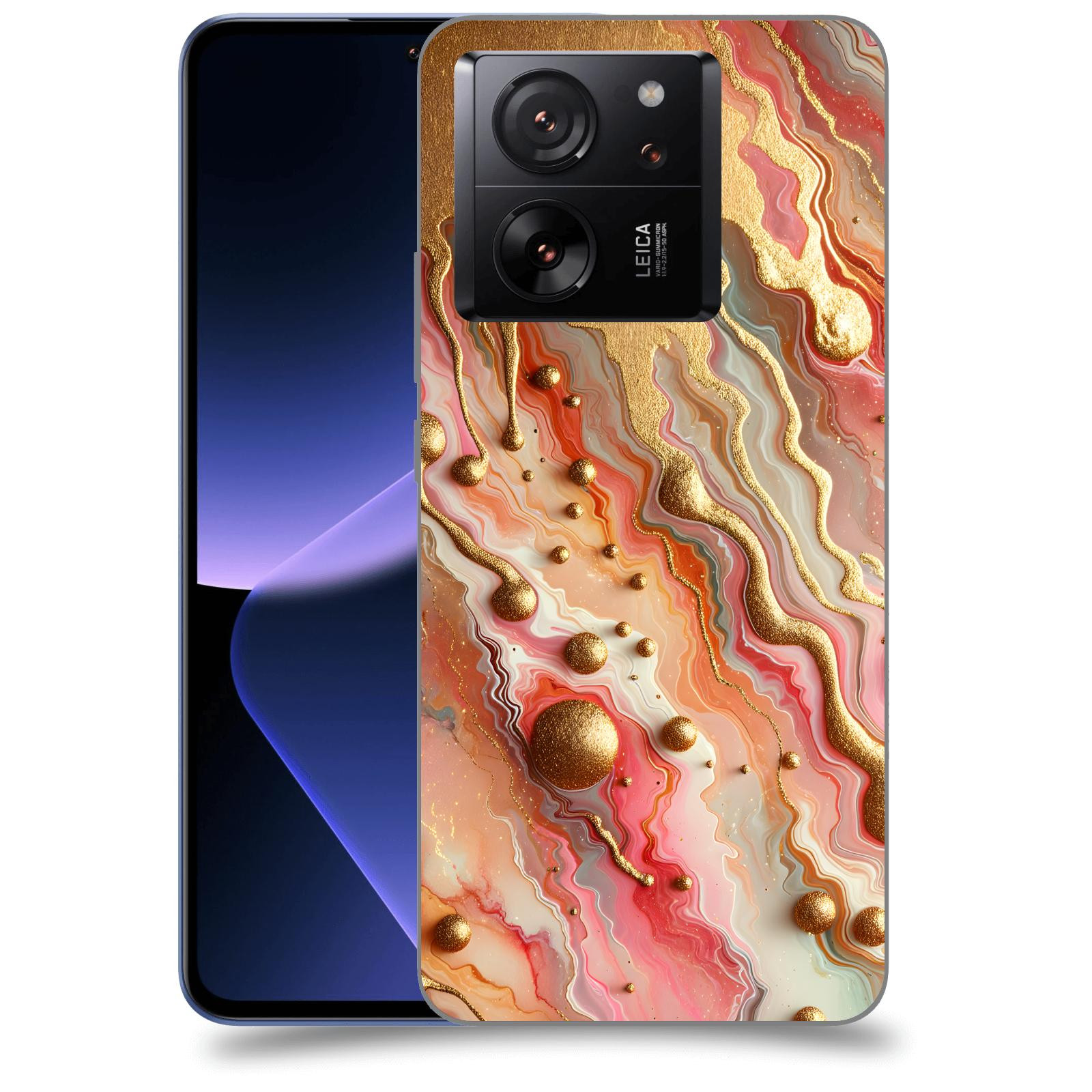 ACOVER Kryt na mobil Xiaomi 13T - Liquid Gold