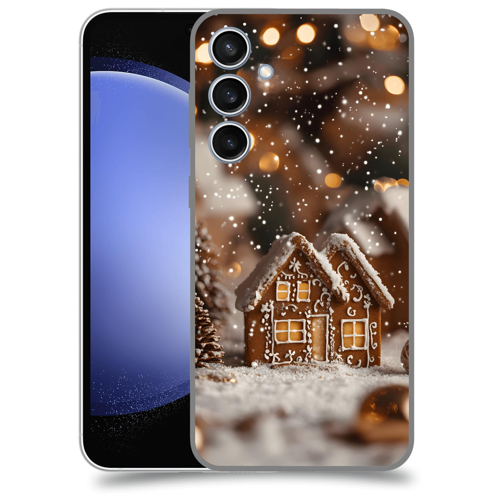 ACOVER Kryt na mobil Samsung Galaxy S23 FE - Perníková chaloupka