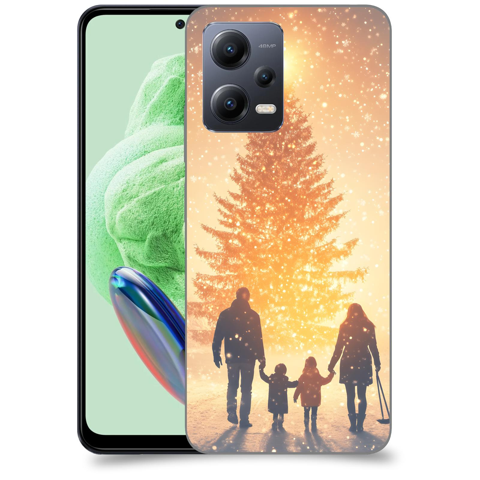 ACOVER Kryt na mobil Xiaomi Redmi Note 12 PRO 5G - Family at the Christmas tree