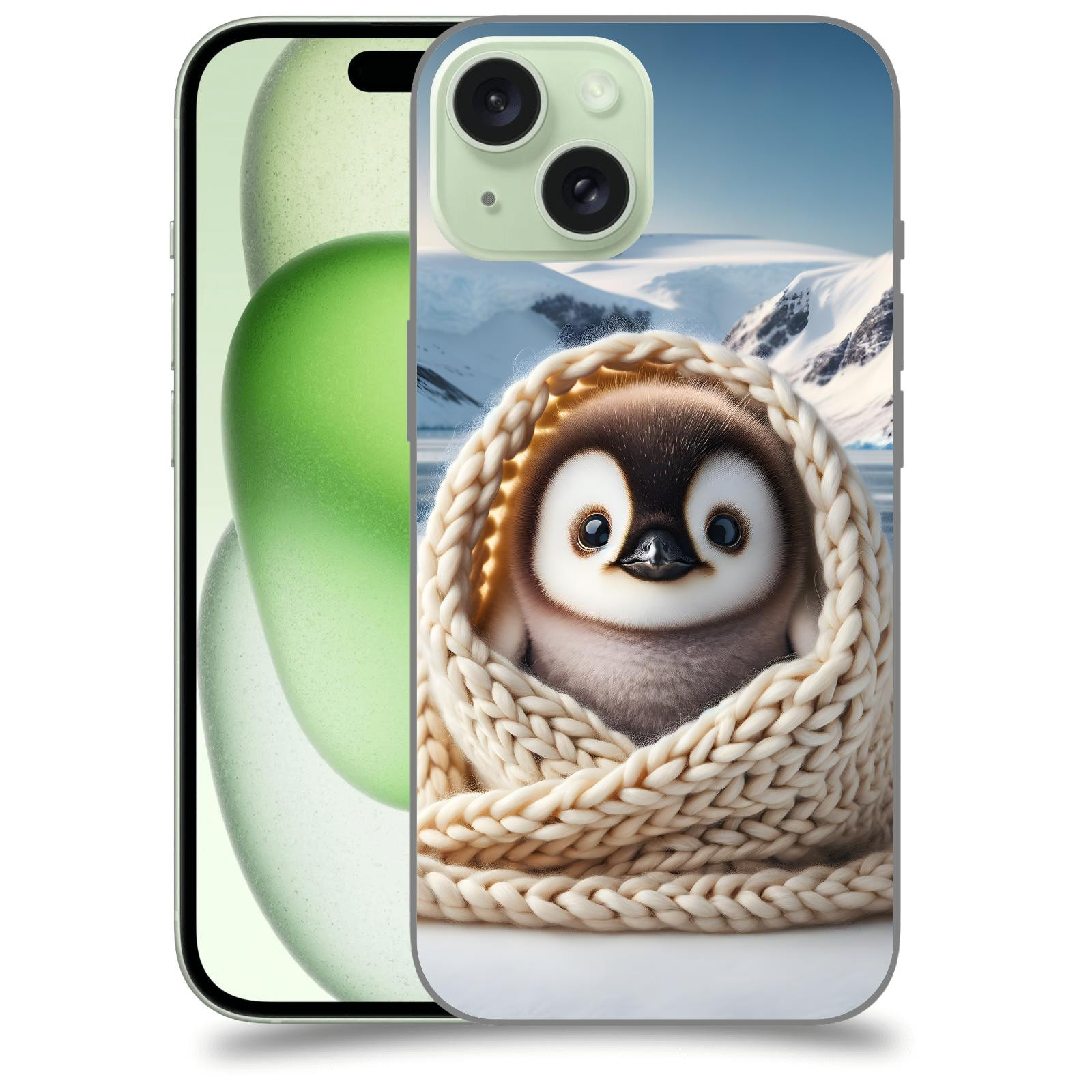 ACOVER Kryt na mobil Apple iPhone 15 - Tučňák