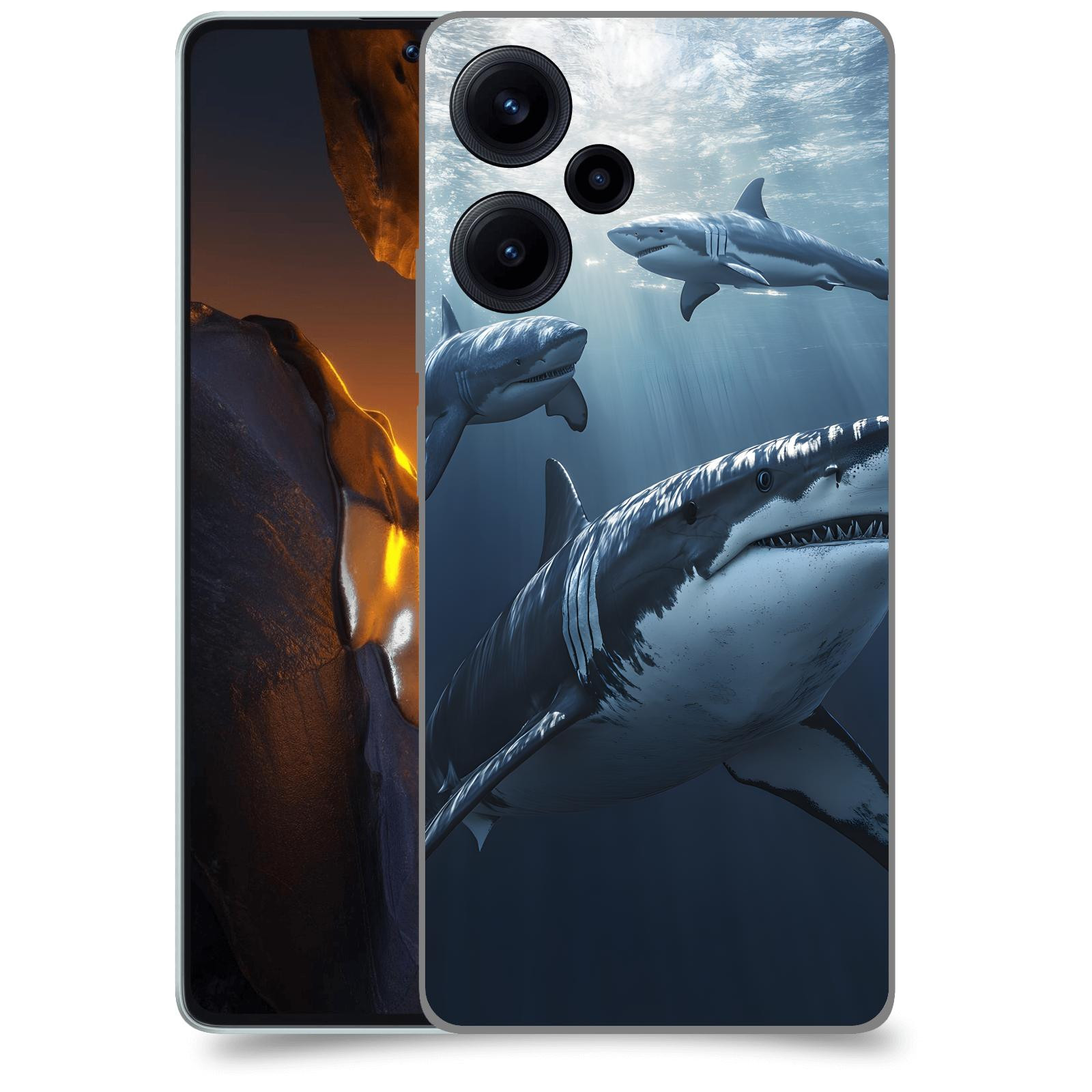 ACOVER Kryt na mobil Xiaomi Poco F5 - Žraloci