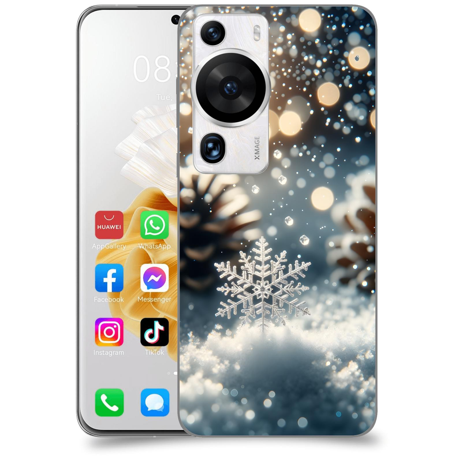 ACOVER Kryt na mobil Huawei P60 Pro - Vločka