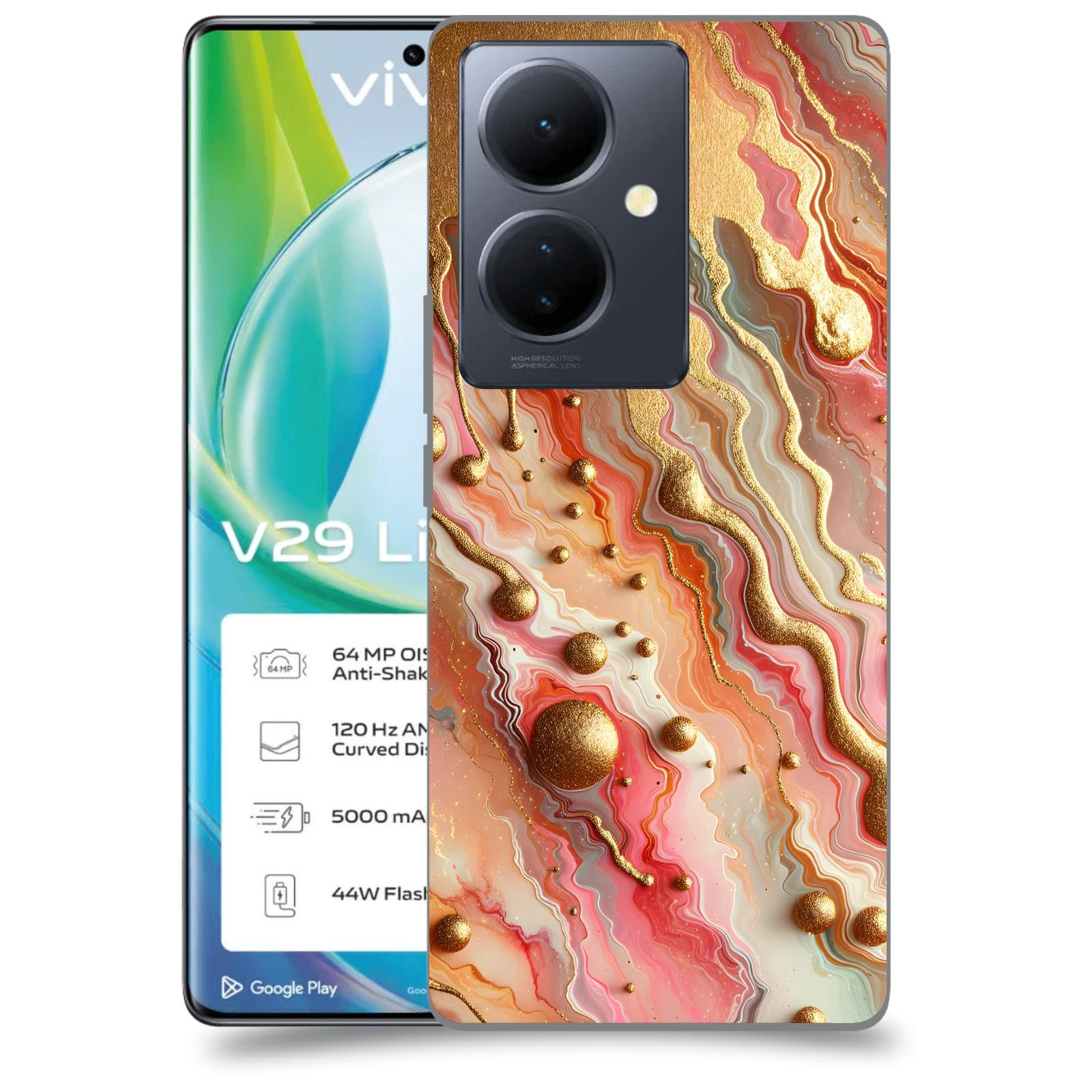 ACOVER Kryt na mobil VIVO V29 Lite 5G - Liquid Gold
