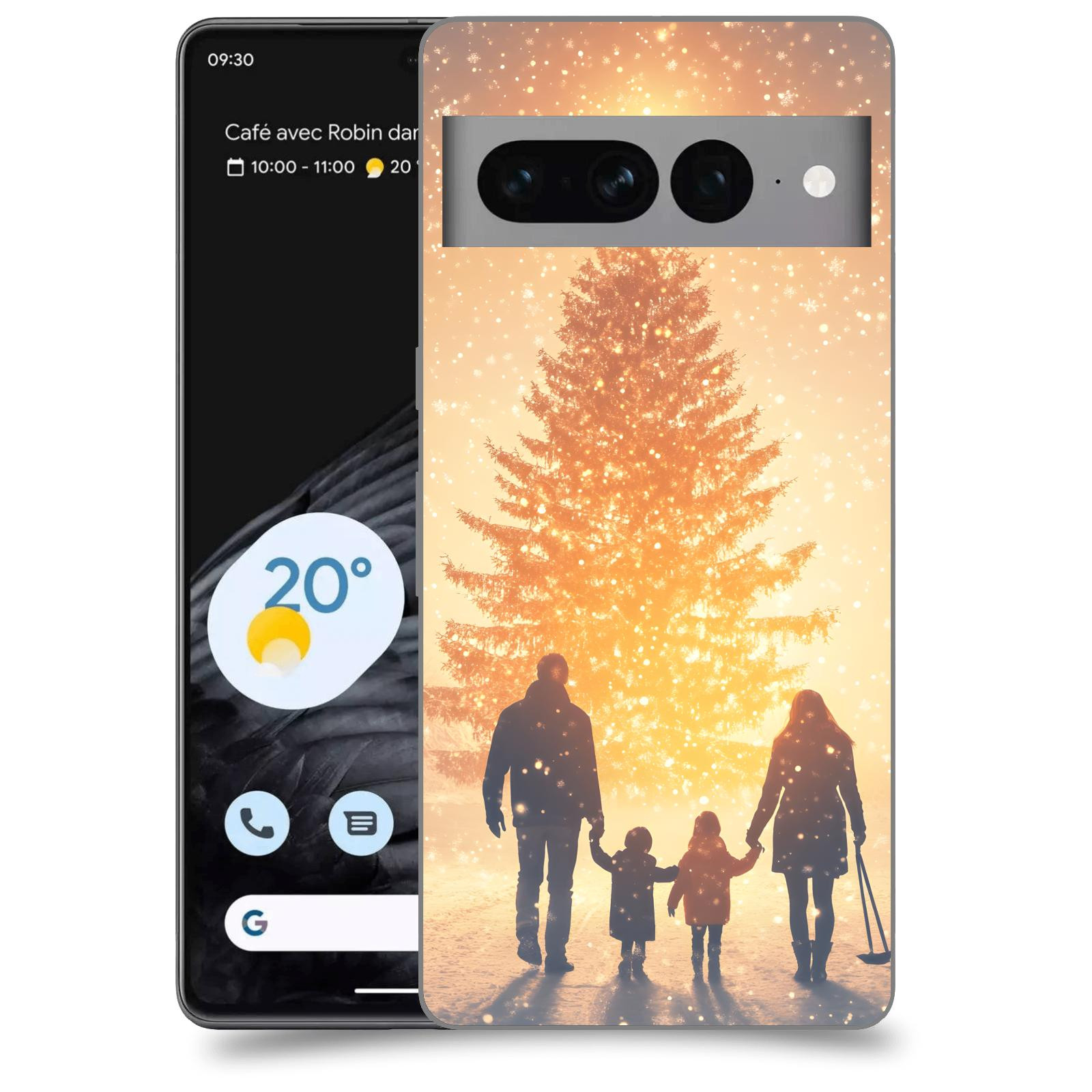 ACOVER Kryt na mobil Google pixel 7 pro - Family at the Christmas tree