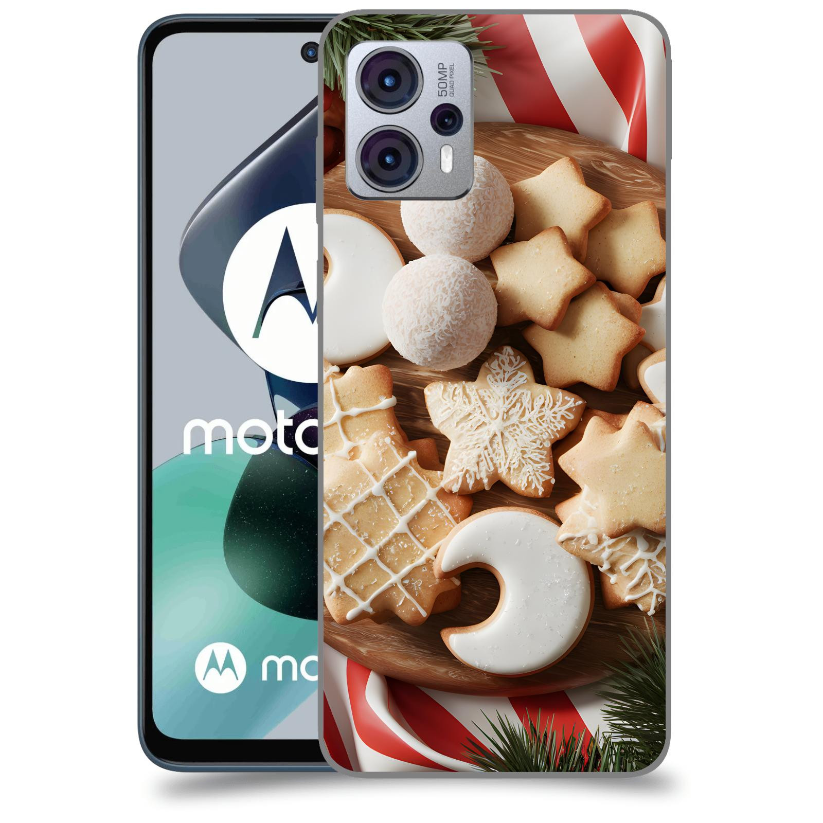 ACOVER Kryt na mobil Motorola Moto G23 - Vánoční cukroví 2