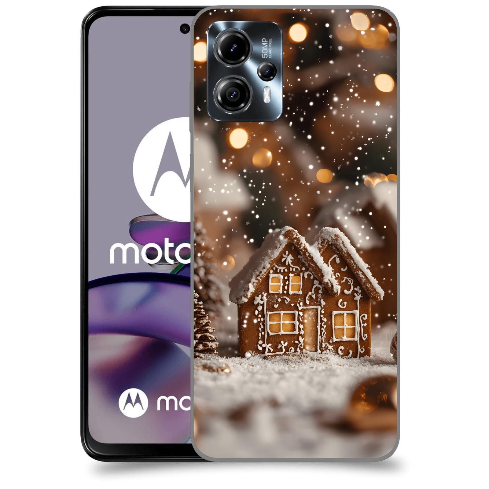 ACOVER Kryt na mobil Motorola Moto G13 - Perníková chaloupka