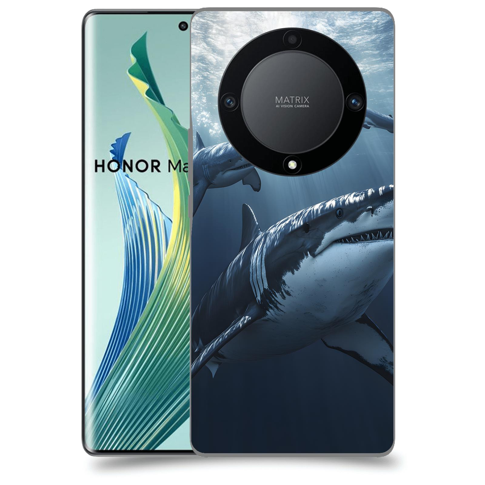 ACOVER Kryt na mobil Honor 90 Lite - Žraloci