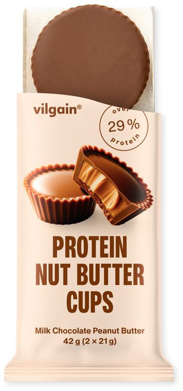 Vilgain Protein Nut Butter Cups – Arašídové máslo v mléčné čokoládě 42 g (2 x 21 g)