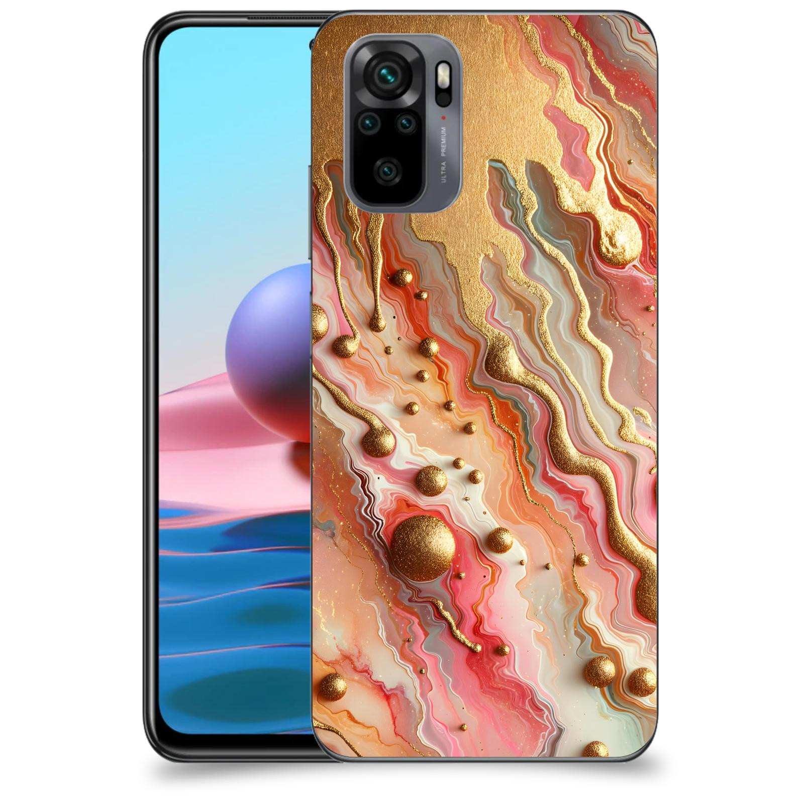 ACOVER Kryt na mobil Xiaomi Redmi Note 10 - Liquid Gold