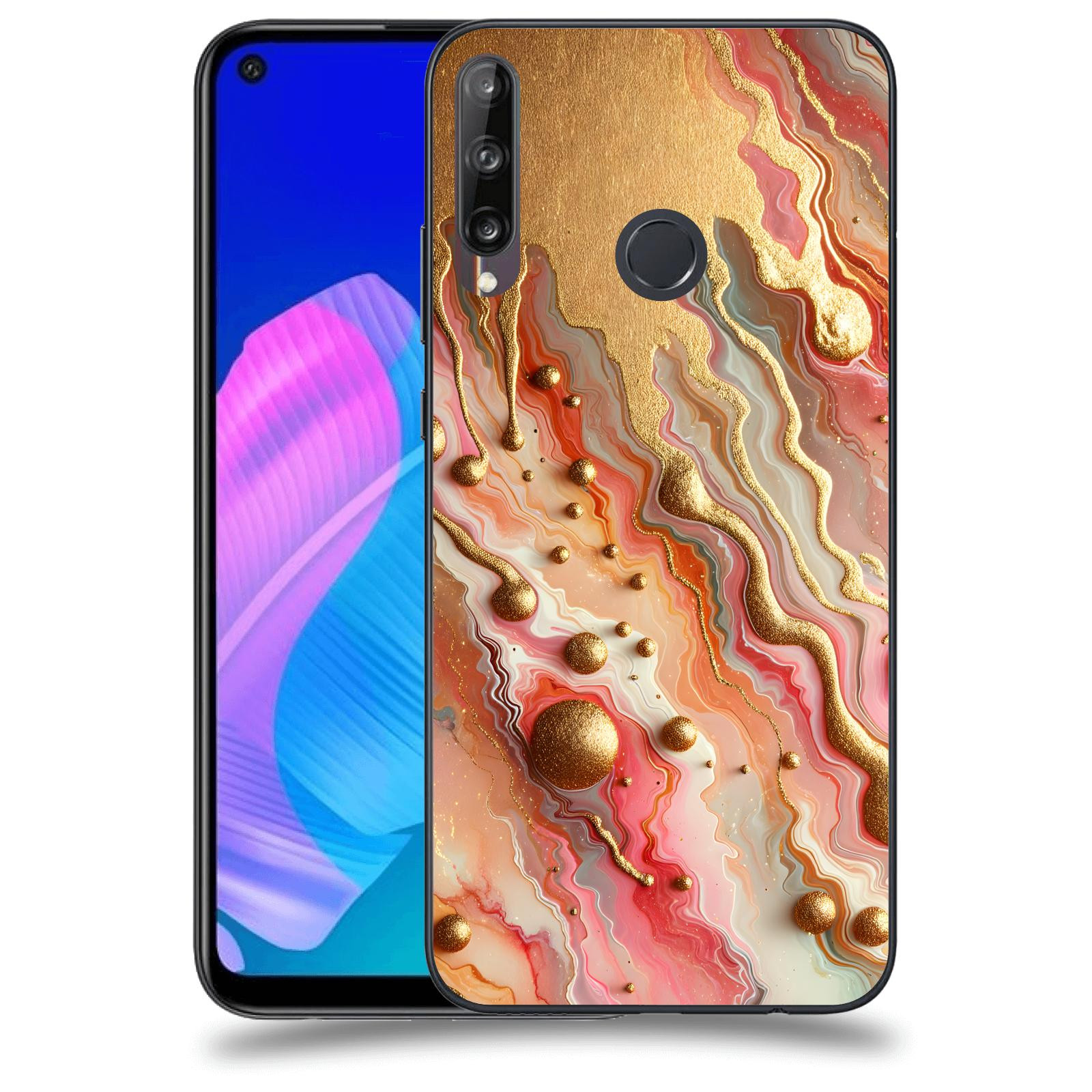 ACOVER Kryt na mobil Huawei P40 Lite E - Liquid Gold