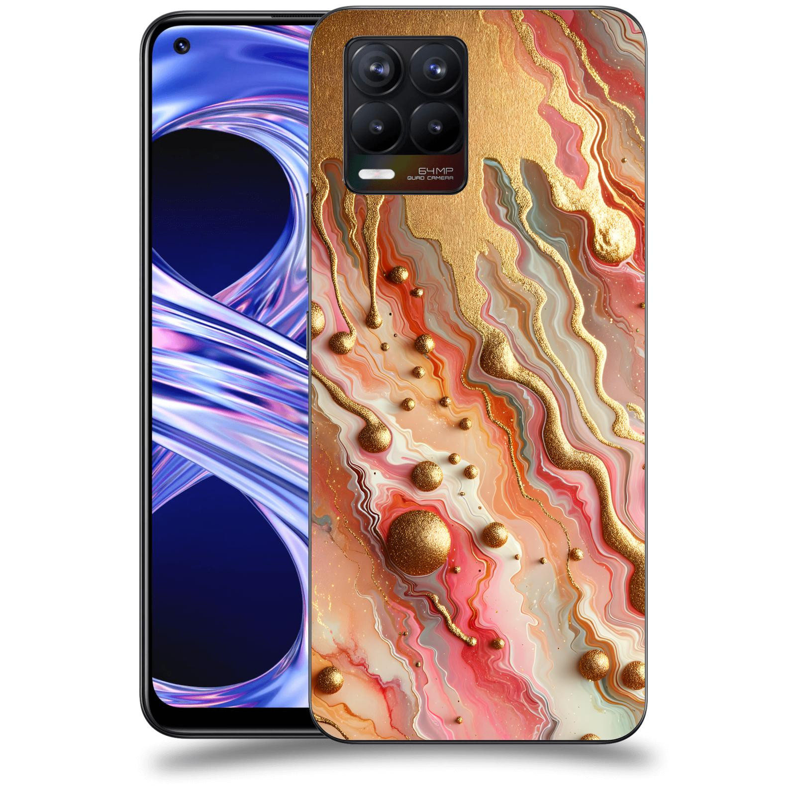 ACOVER Kryt na mobil Realme 8 - Liquid Gold