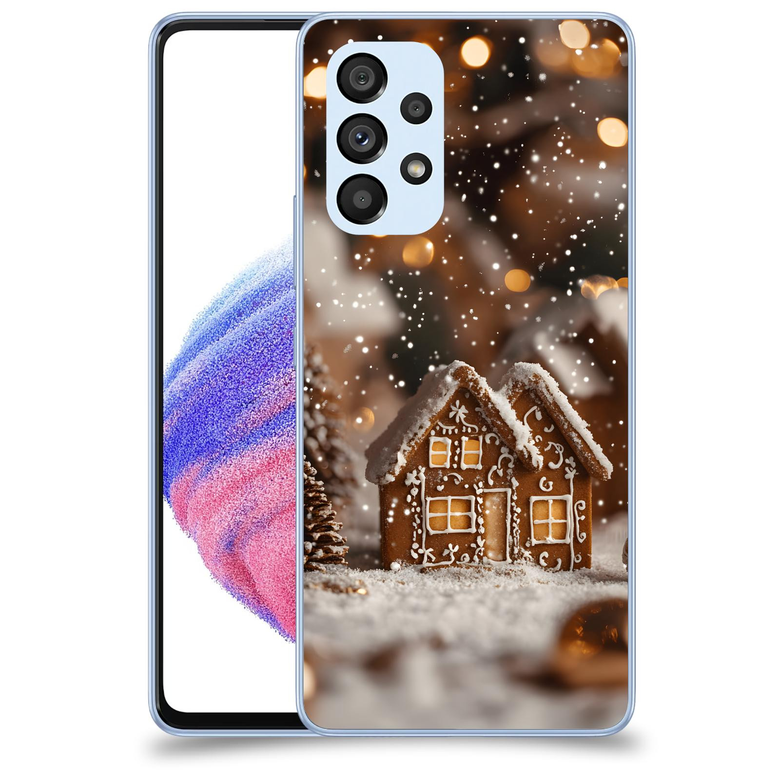 ACOVER Kryt na mobil Samsung Galaxy A32 5G A326B - Perníková chaloupka