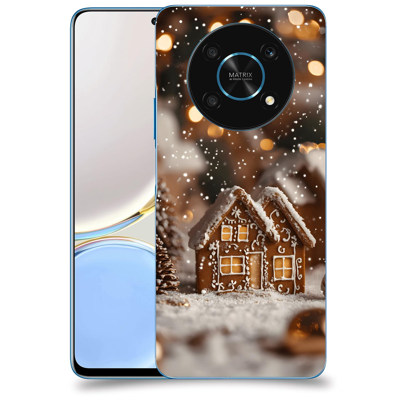 ACOVER Kryt na mobil Honor Magic 4 Lite 5G - Perníková chaloupka