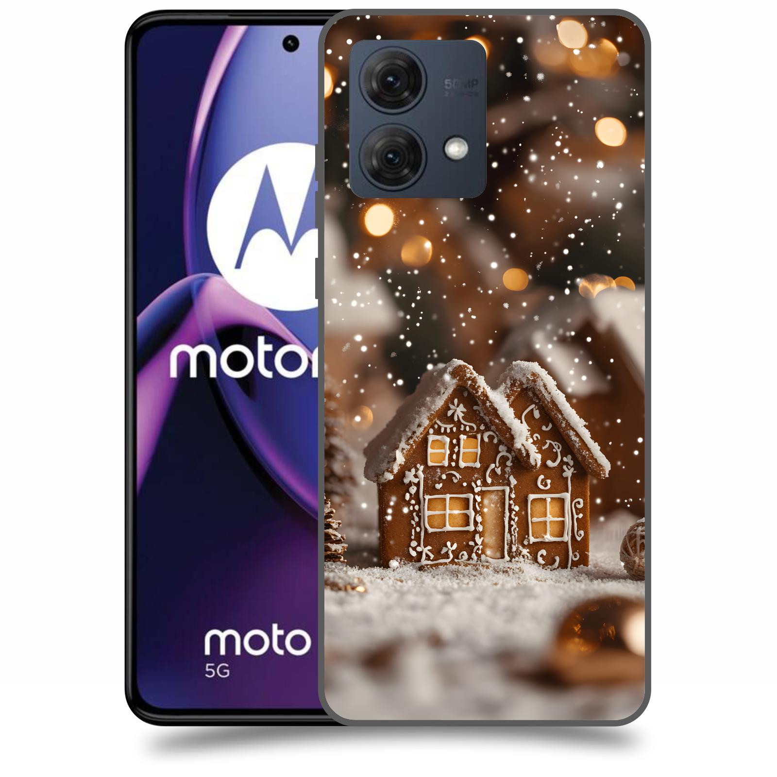 ACOVER Kryt na mobil Motorola Moto G84 5G - Perníková chaloupka