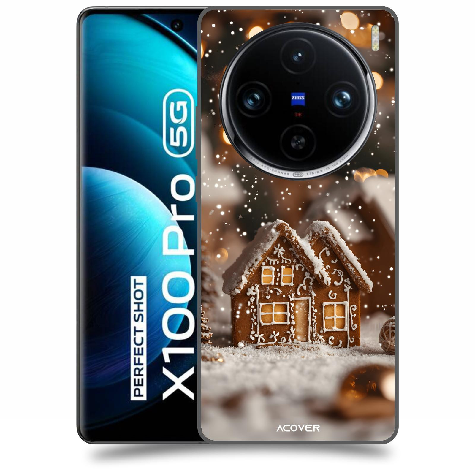ACOVER Kryt na mobil Vivo X100 Pro - Perníková chaloupka