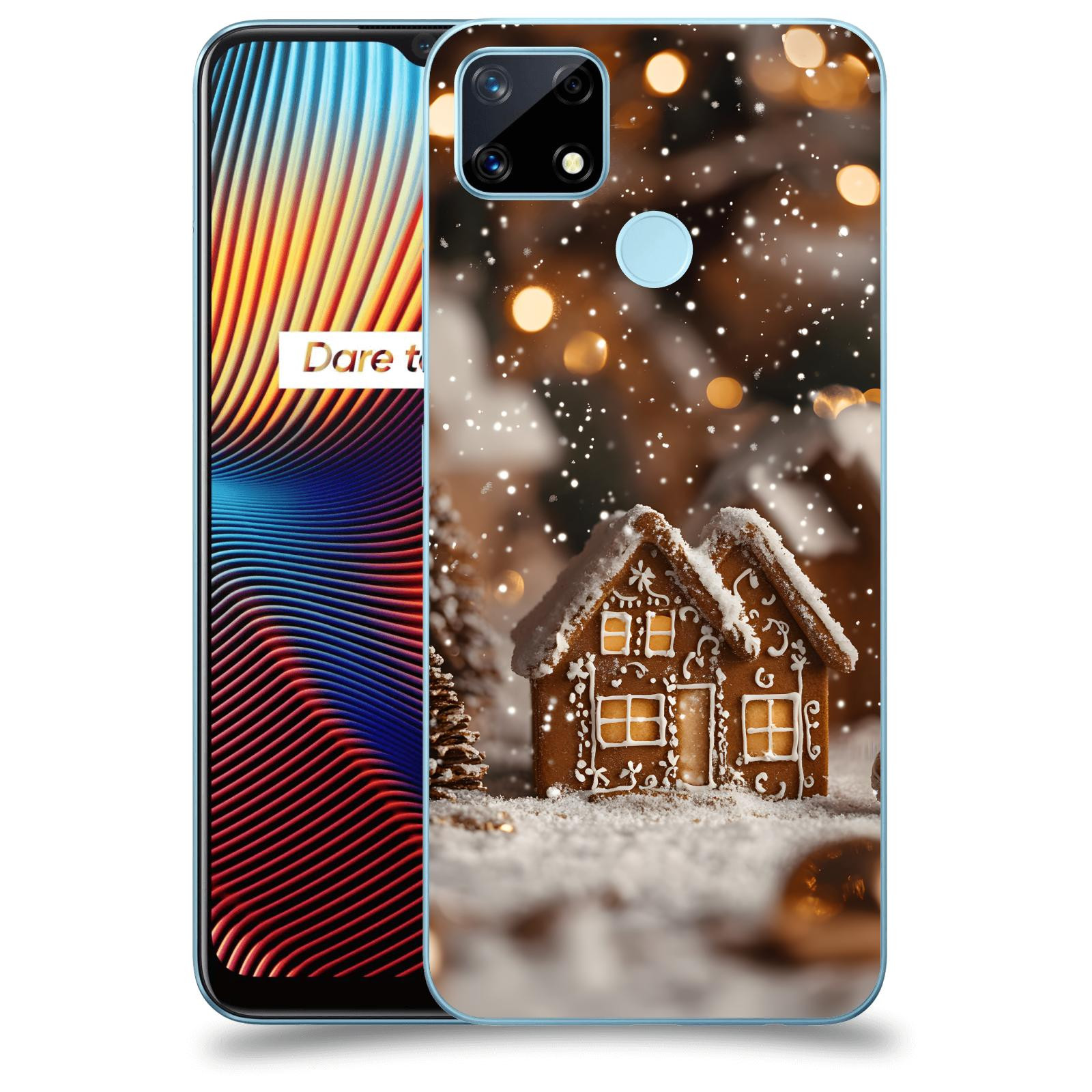 ACOVER Kryt na mobil Realme 7i - Perníková chaloupka