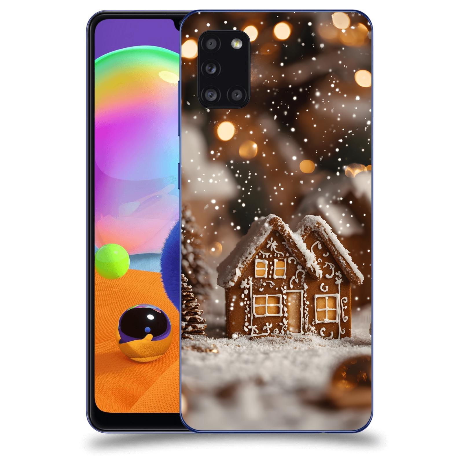 ACOVER Kryt na mobil Samsung Galaxy A31 A315F - Perníková chaloupka