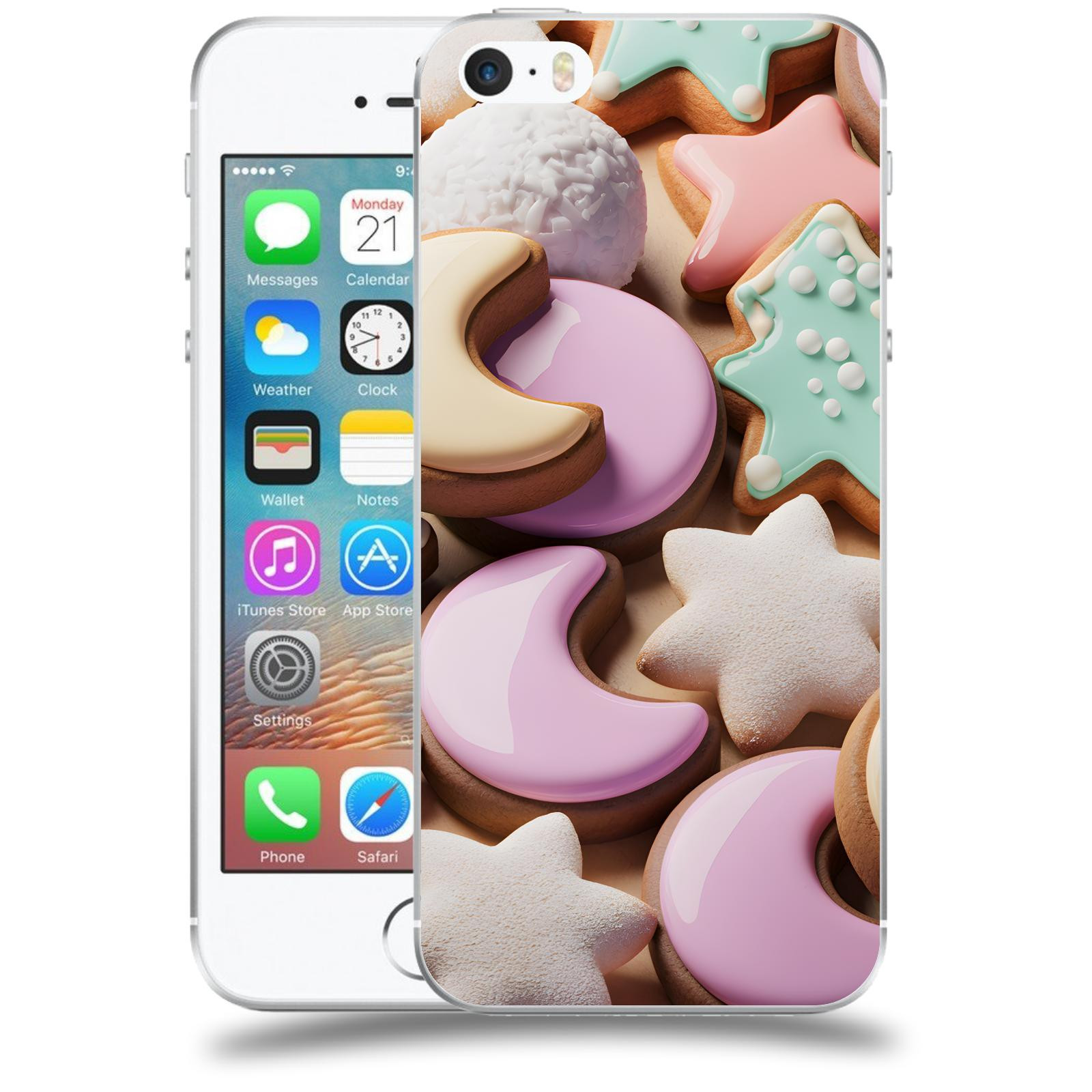 ACOVER Kryt na mobil Apple iPhone 5/5S/SE - Vánoční cukroví