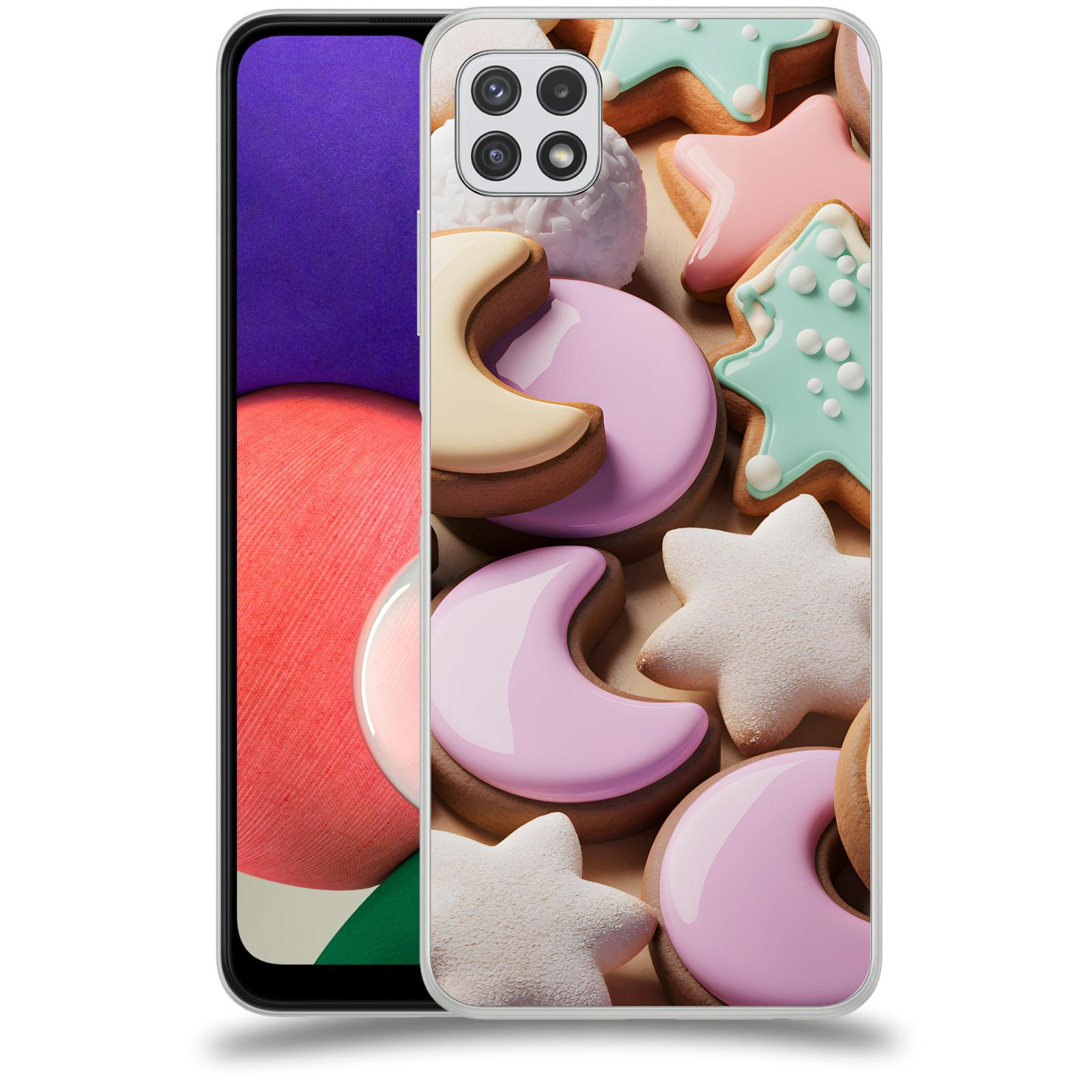 ACOVER Kryt na mobil Samsung Galaxy A22 A225F - Vánoční cukroví