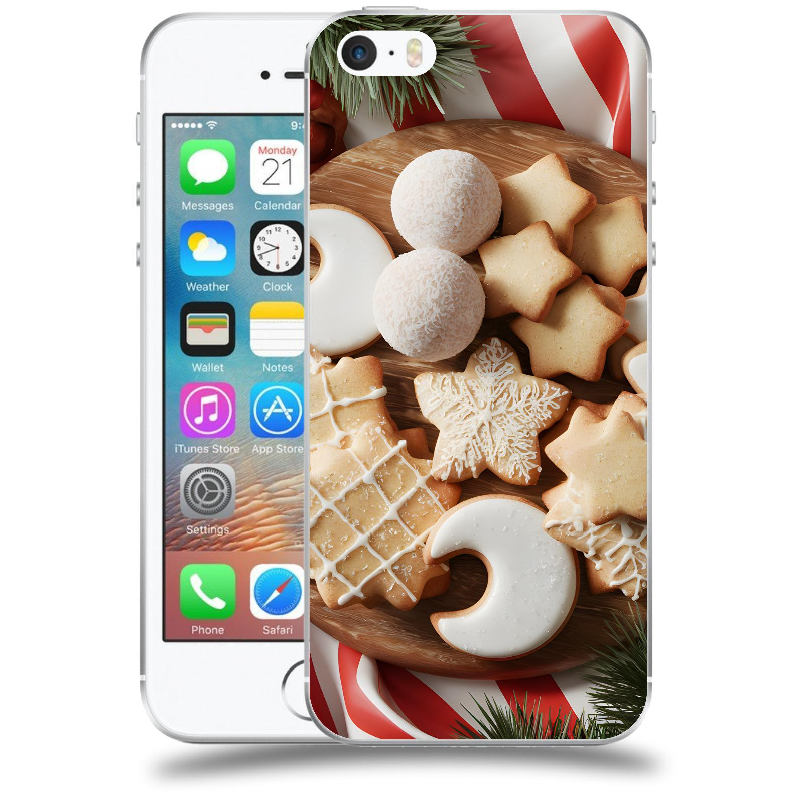 ACOVER Kryt na mobil Apple iPhone 5/5S/SE - Vánoční cukroví 2