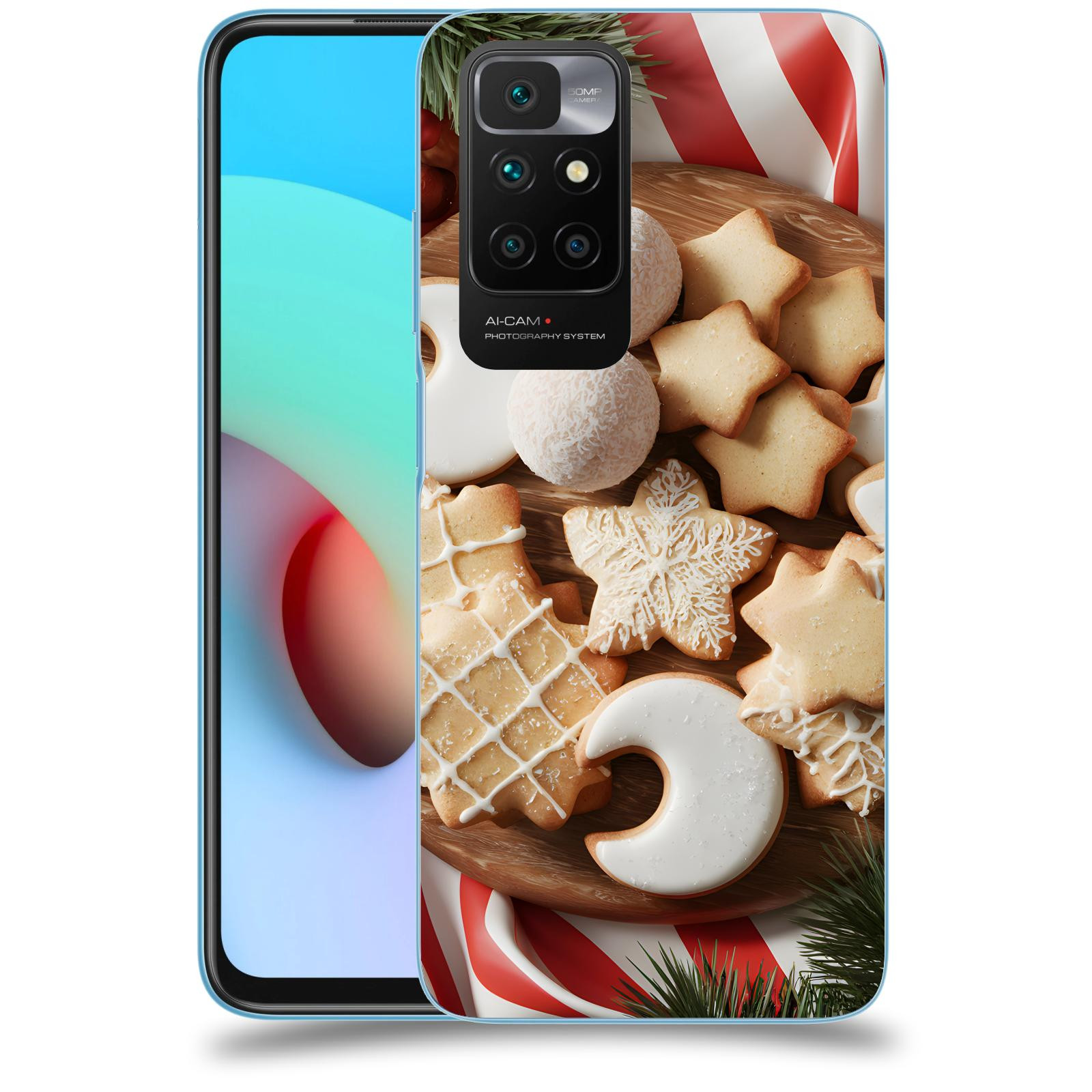 ACOVER Kryt na mobil Xiaomi Redmi 10 - Vánoční cukroví 2