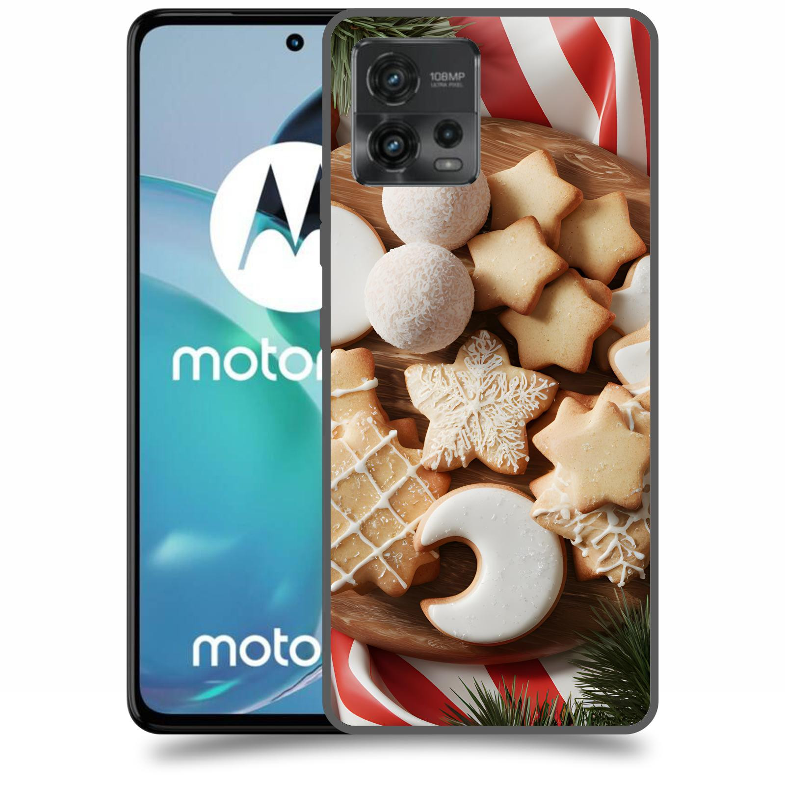 ACOVER Kryt na mobil Motorola Moto G72 - Vánoční cukroví 2