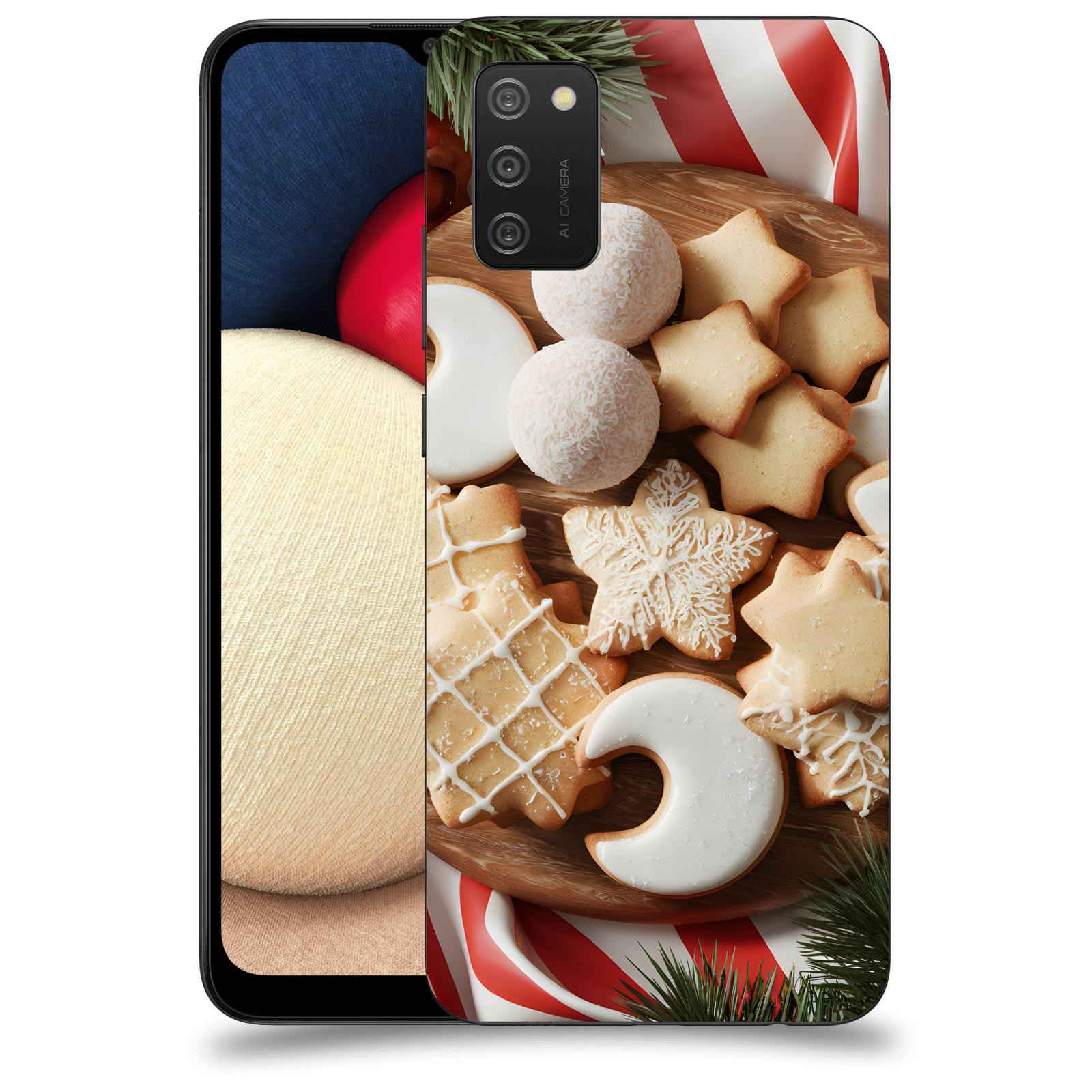 ACOVER Kryt na mobil Samsung Galaxy A02s A025G - Vánoční cukroví 2