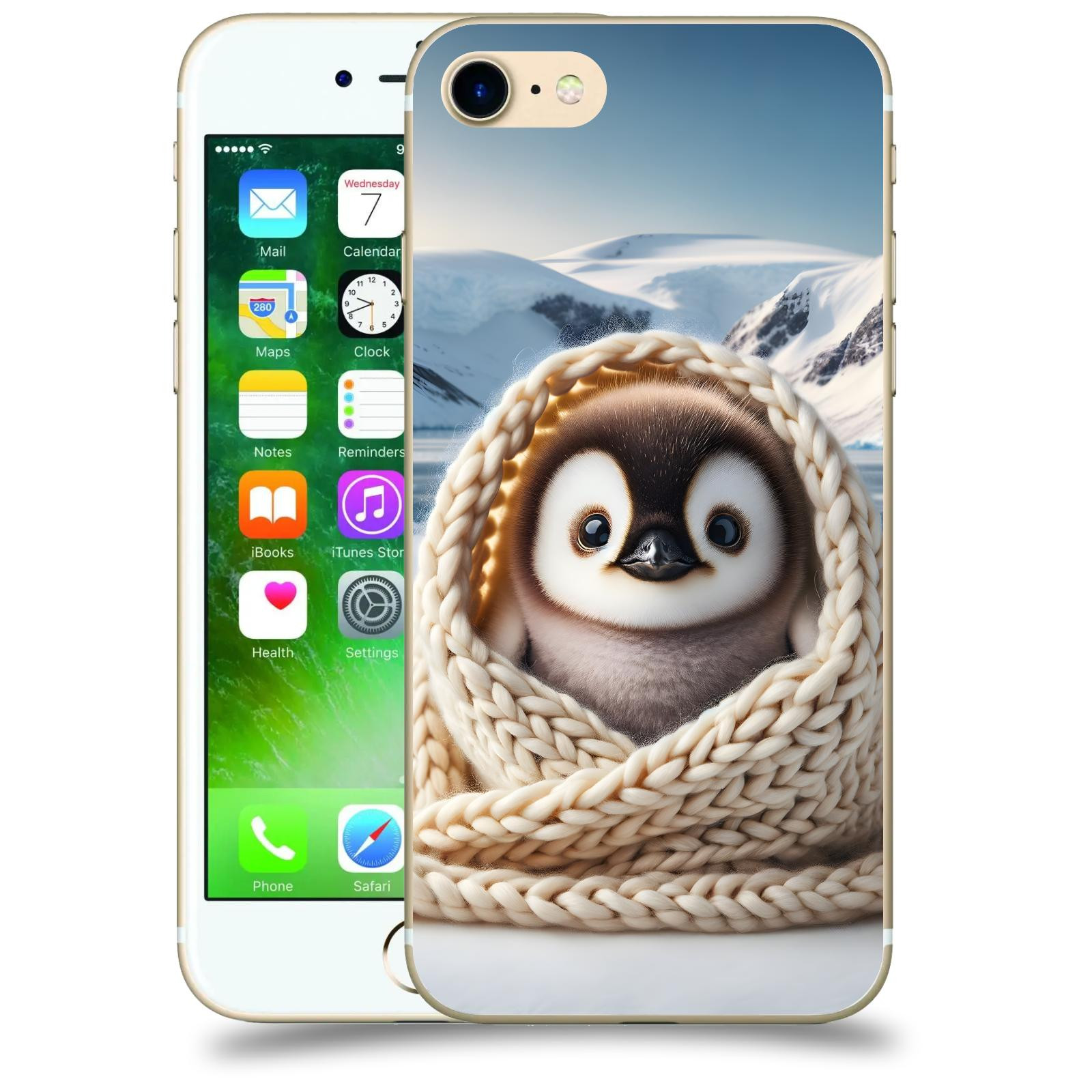 ACOVER Kryt na mobil Apple iPhone 7 - Tučňák