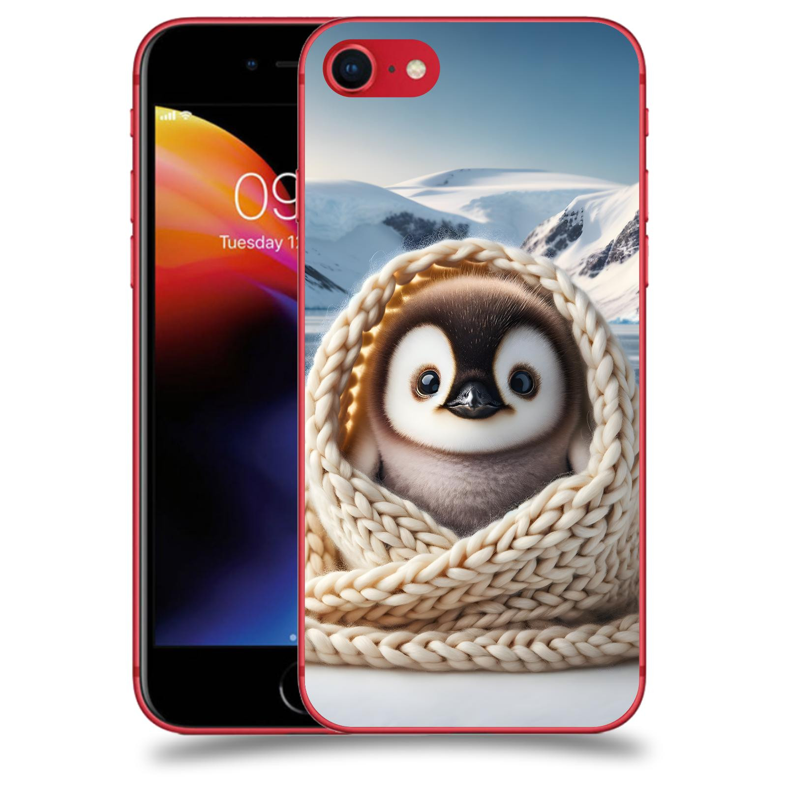 ACOVER Kryt na mobil Apple iPhone 8 - Tučňák