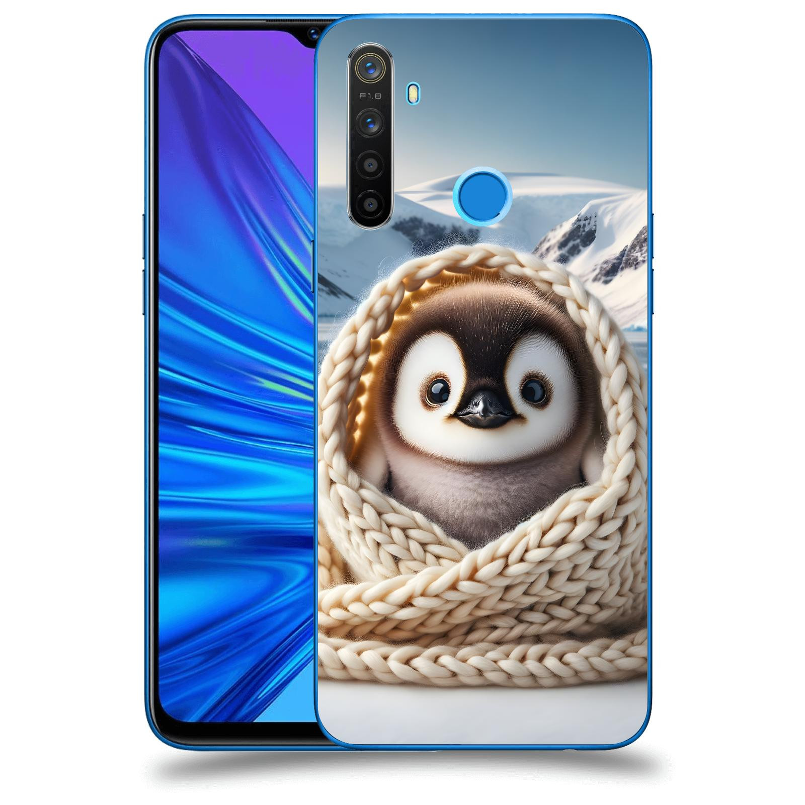 ACOVER Kryt na mobil Realme 5 - Tučňák