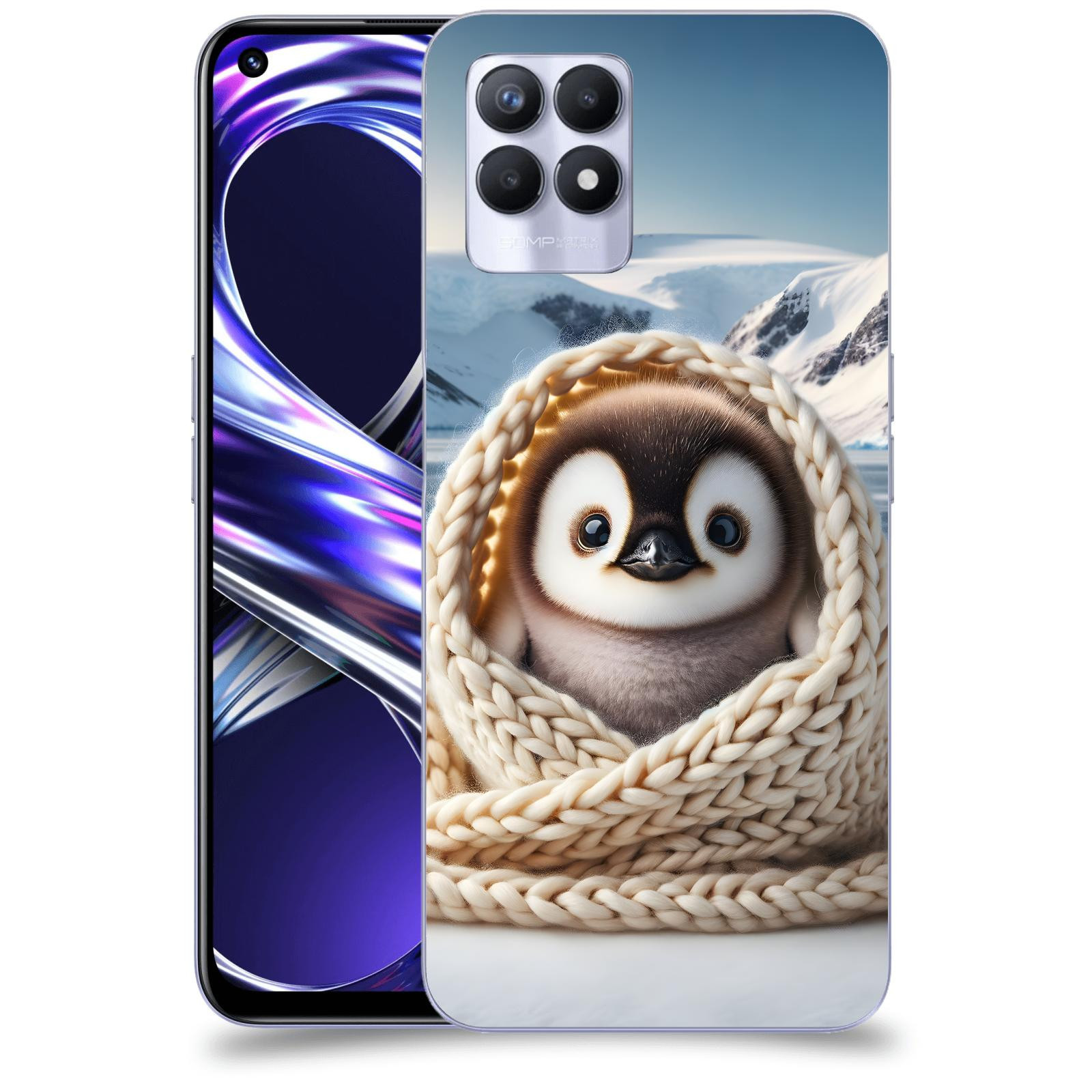 ACOVER Kryt na mobil Realme 8i - Tučňák