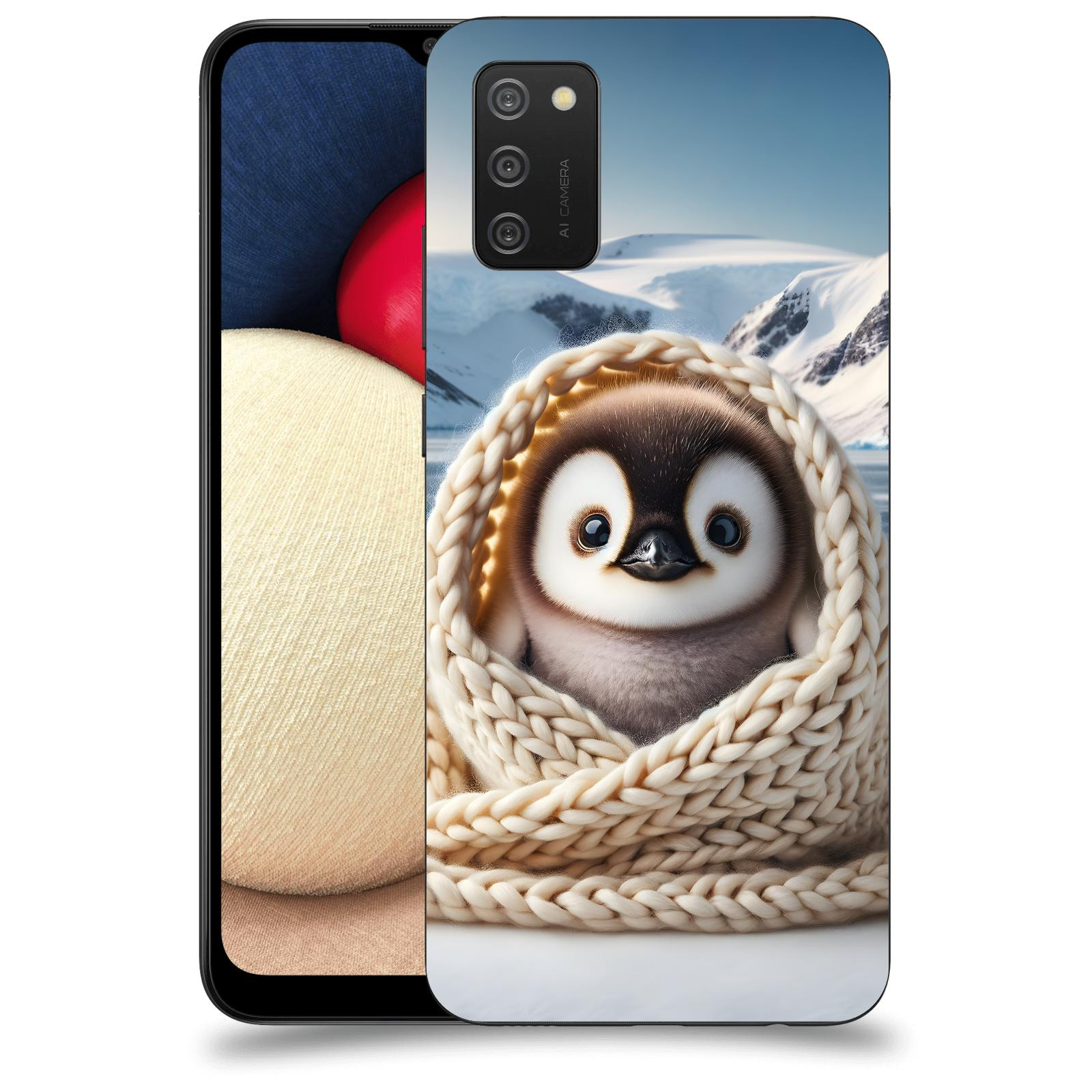 ACOVER Kryt na mobil Samsung Galaxy A02s A025G - Tučňák