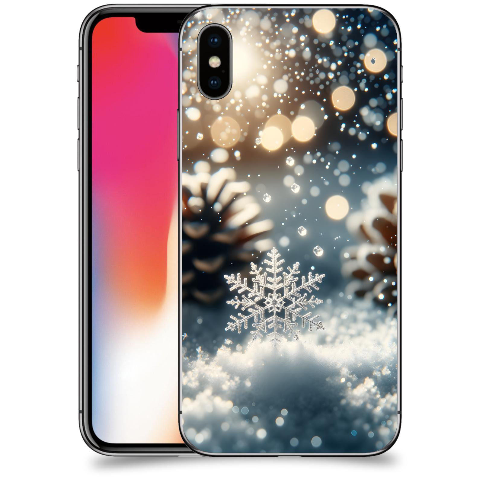 ACOVER Kryt na mobil Apple iPhone X/XS - Vločka
