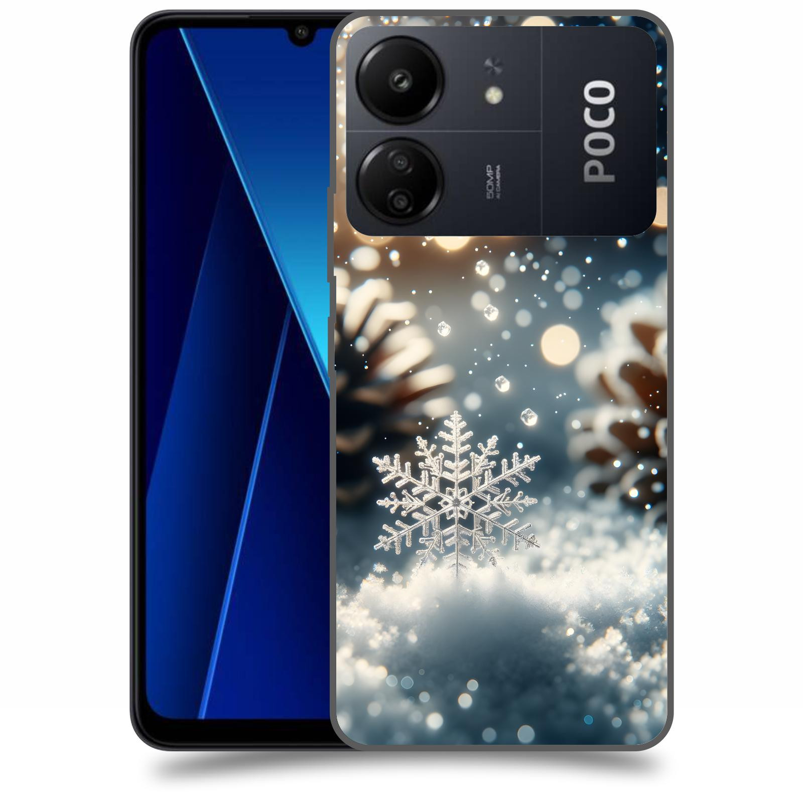 ACOVER Kryt na mobil Poco C65 - Vločka