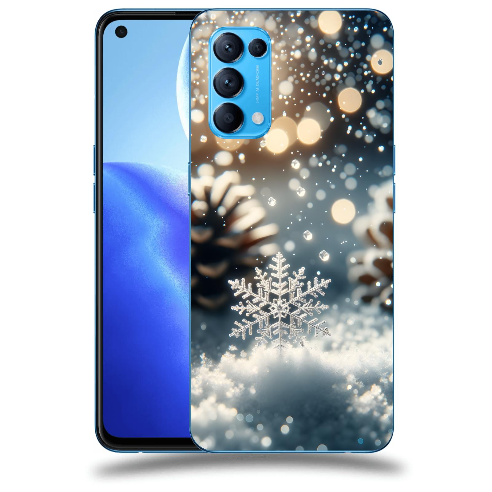 ACOVER Kryt na mobil OPPO Reno 5 5G - Vločka