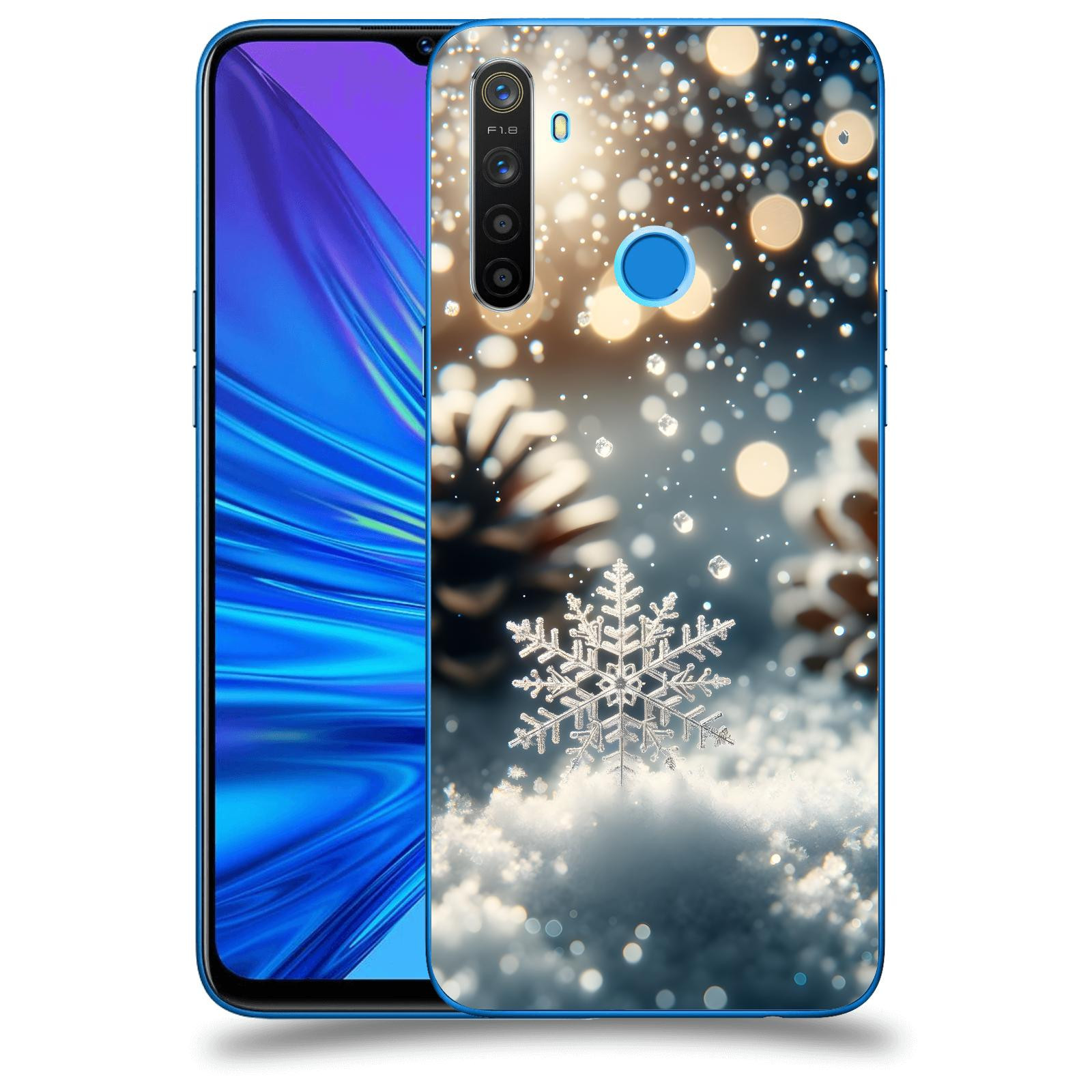 ACOVER Kryt na mobil Realme 5 - Vločka