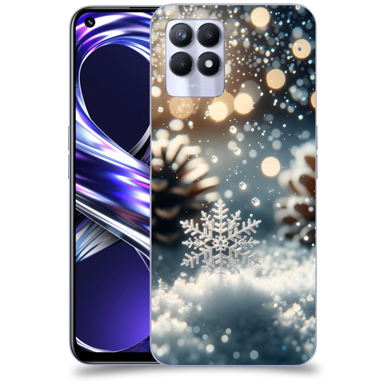 ACOVER Kryt na mobil Realme 8i - Vločka